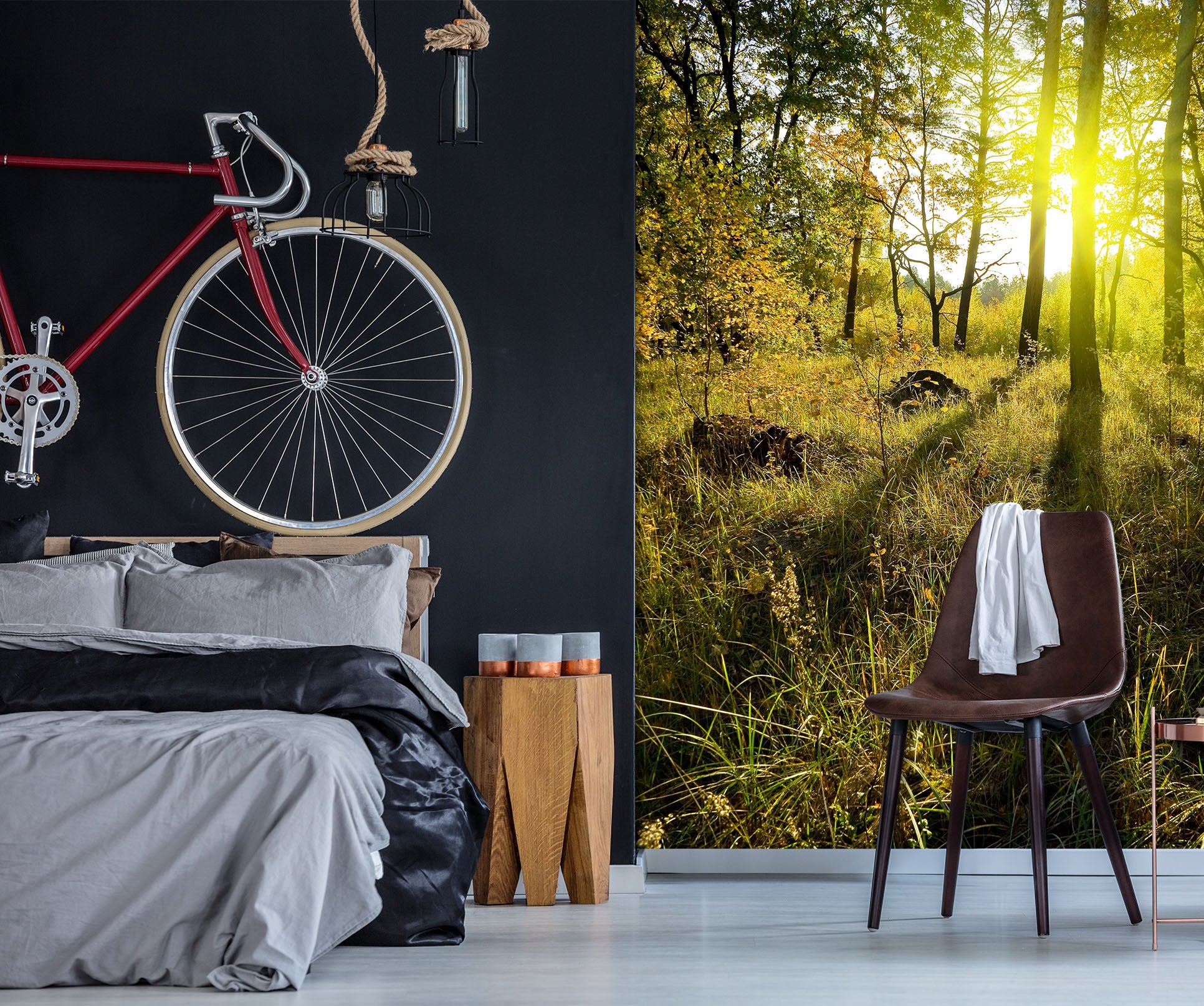 3D Woods Sunlight 1979 Wall Murals