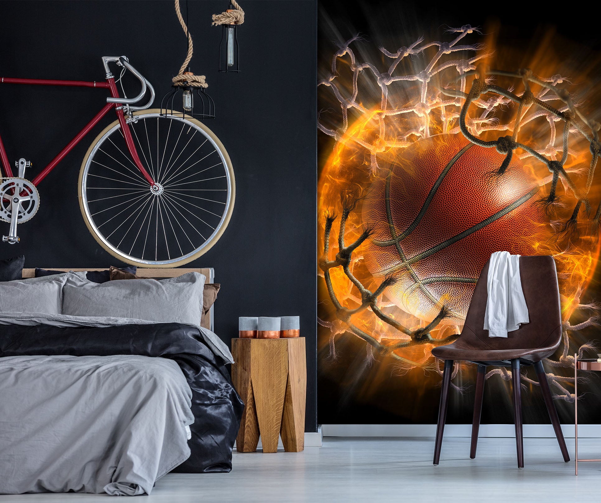 3D Dynamic Basketball 14 Tom Wood Wall Mural Wall Murals