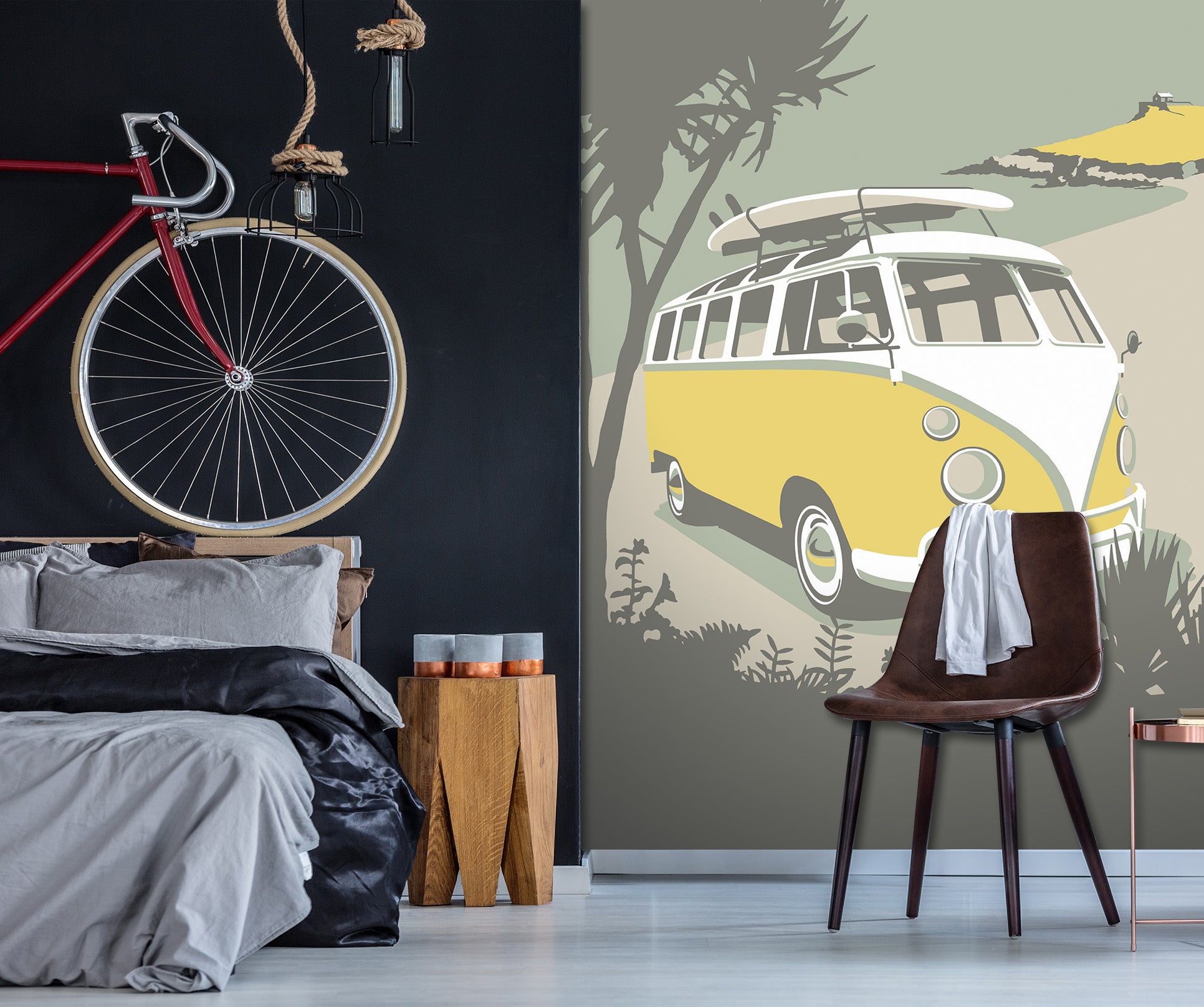 3D St Ives Camper 1067 Steve Read Wall Mural Wall Murals