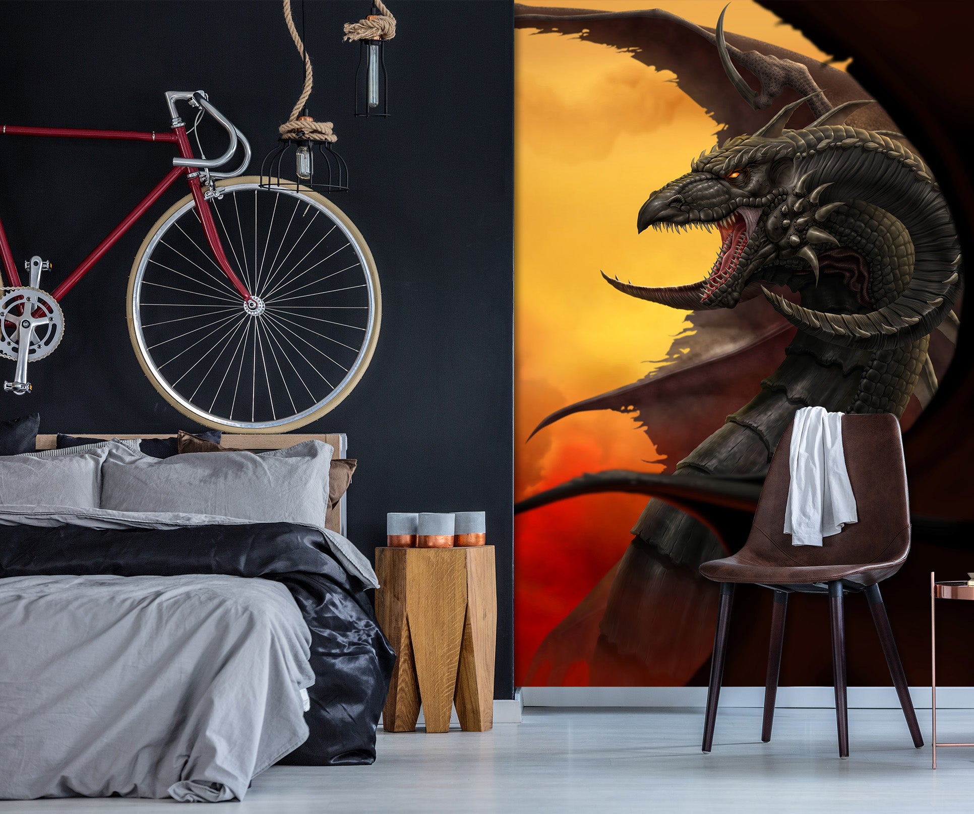 3D Dragon 5018 Tom Wood Wall Mural Wall Murals
