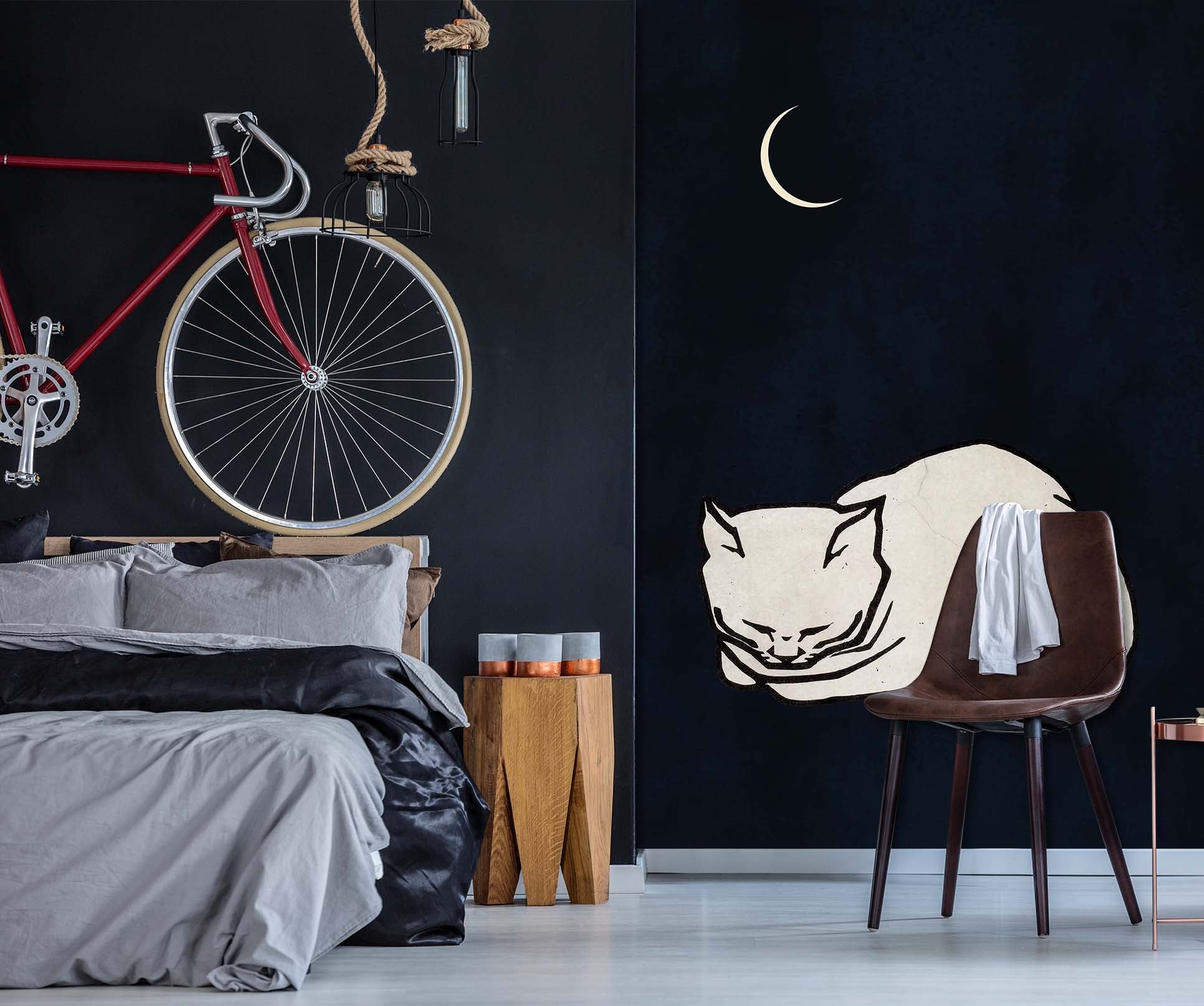 3D White Cat 1429 Boris Draschoff Wall Mural Wall Murals