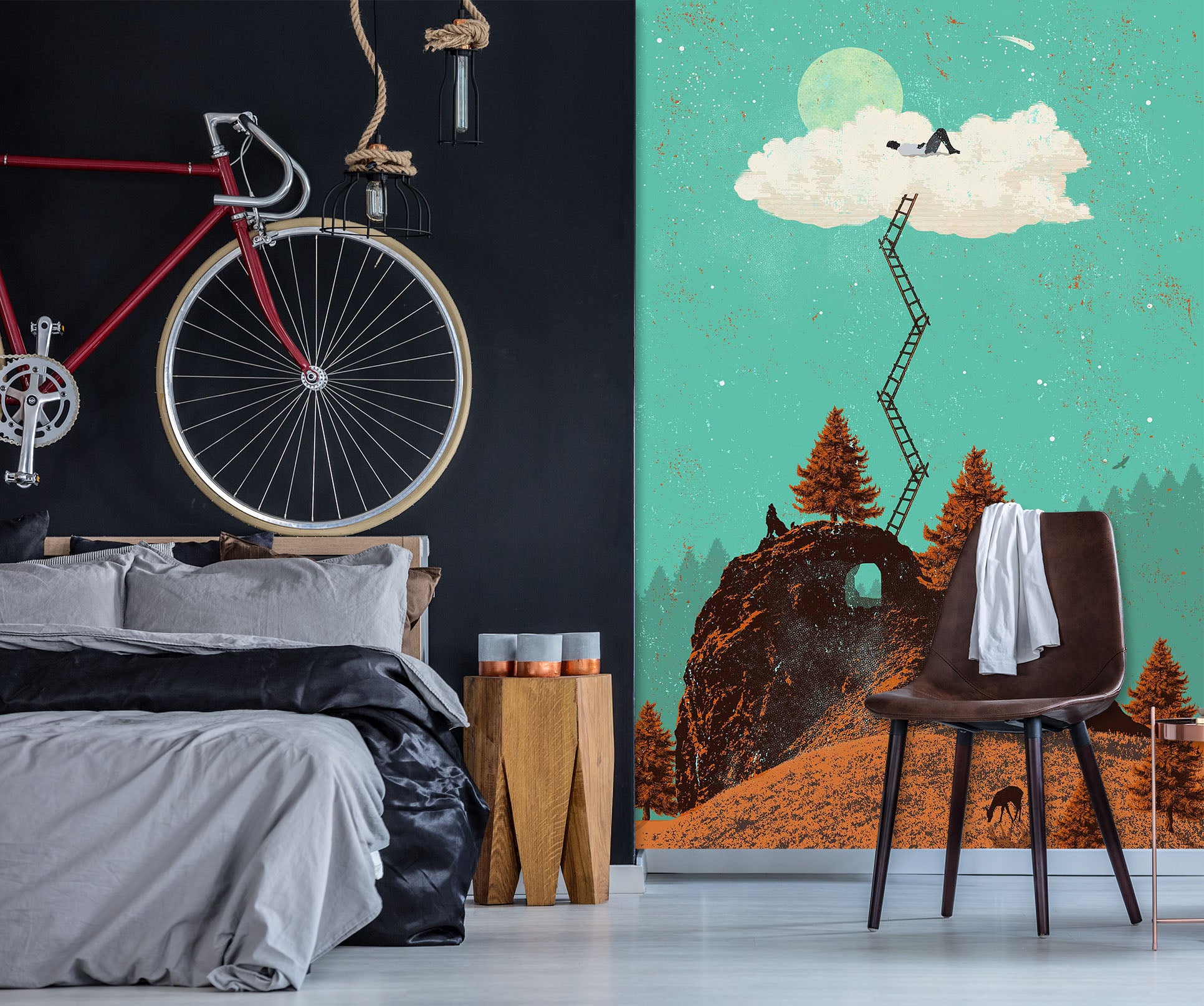3D Dreaming 1401 Showdeer Wall Mural Wall Murals