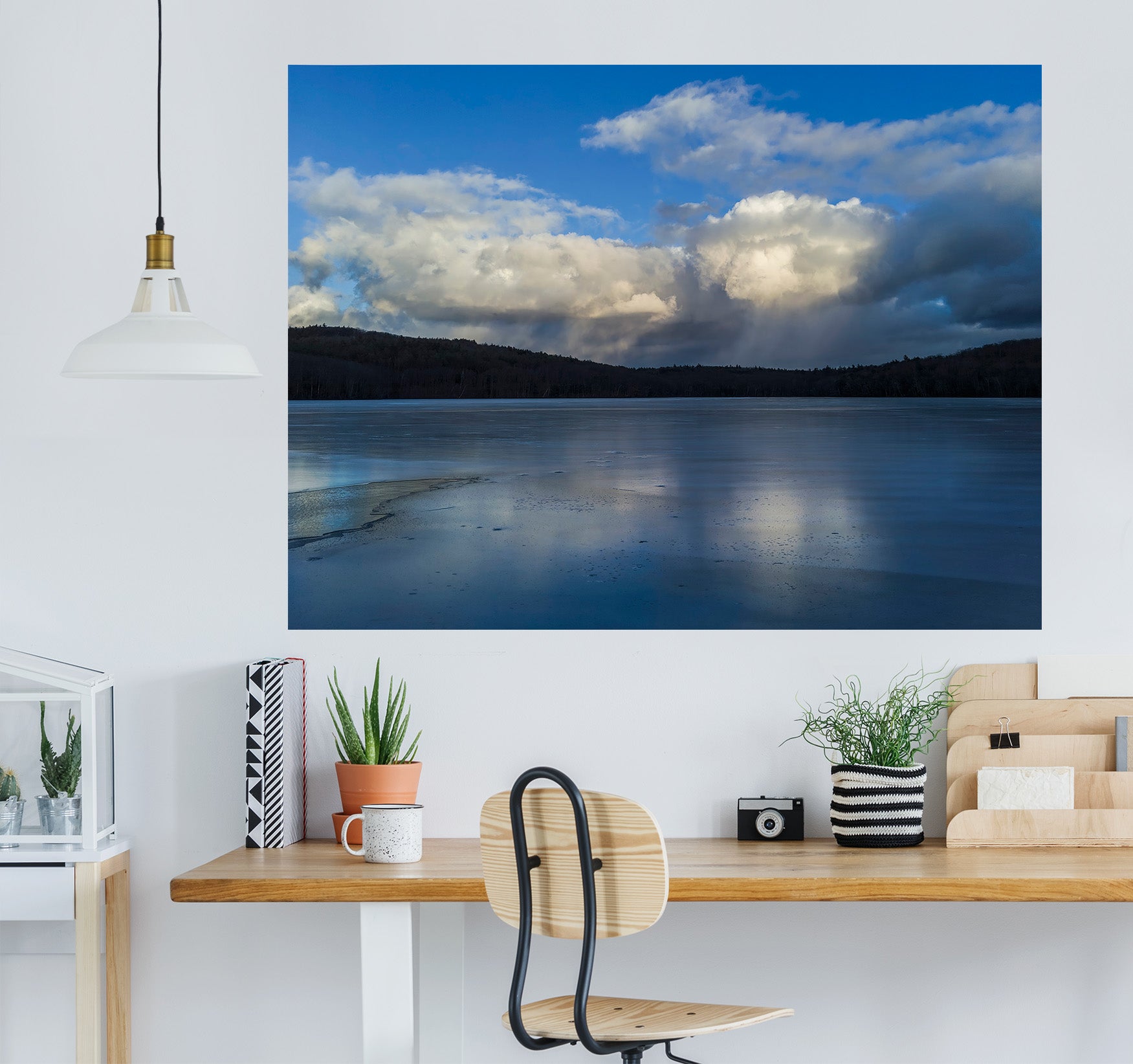 3D Clouds Lake 121 Jerry LoFaro Wall Sticker