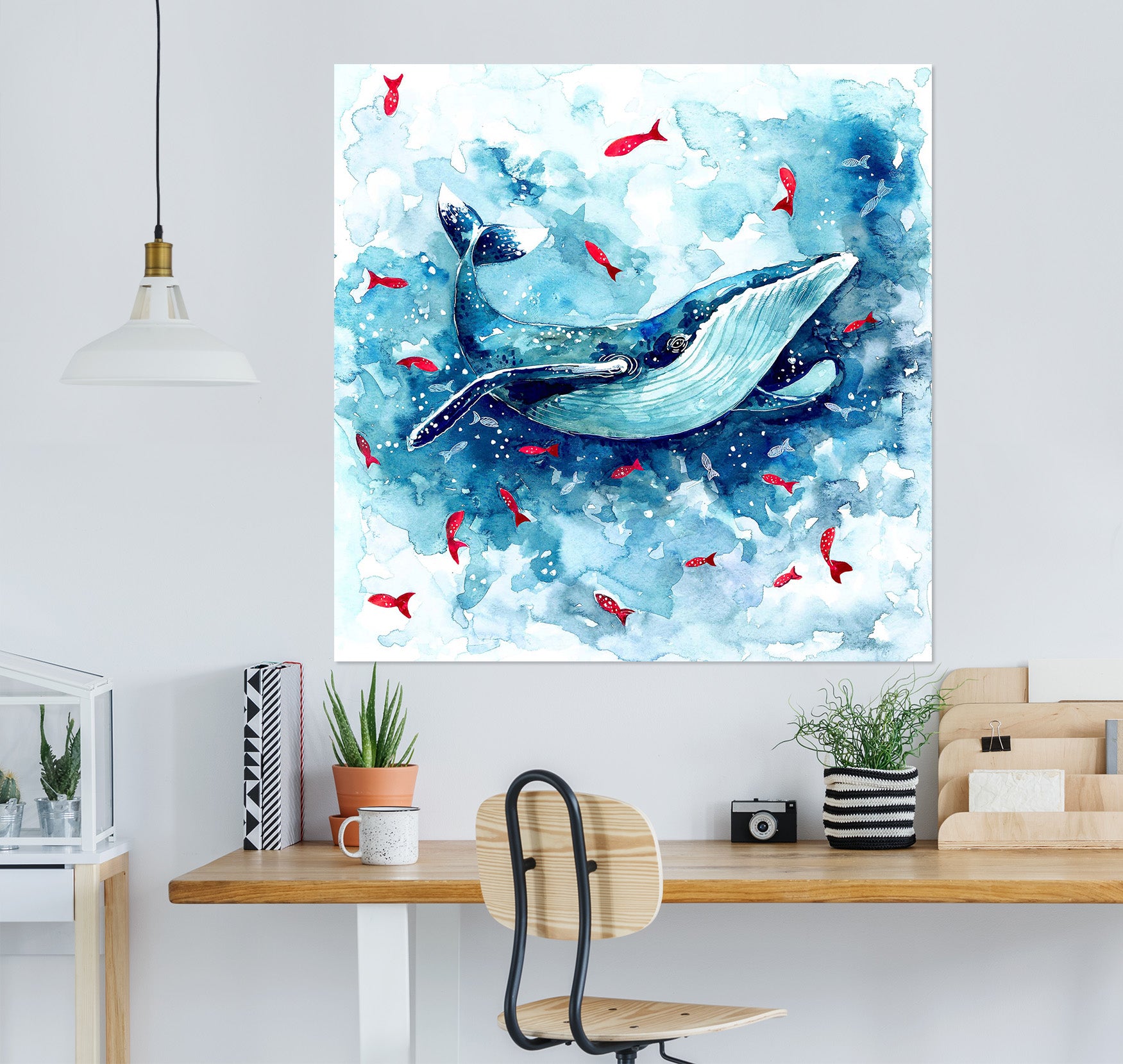 3D Whale Koi 1032 Wall Sticker