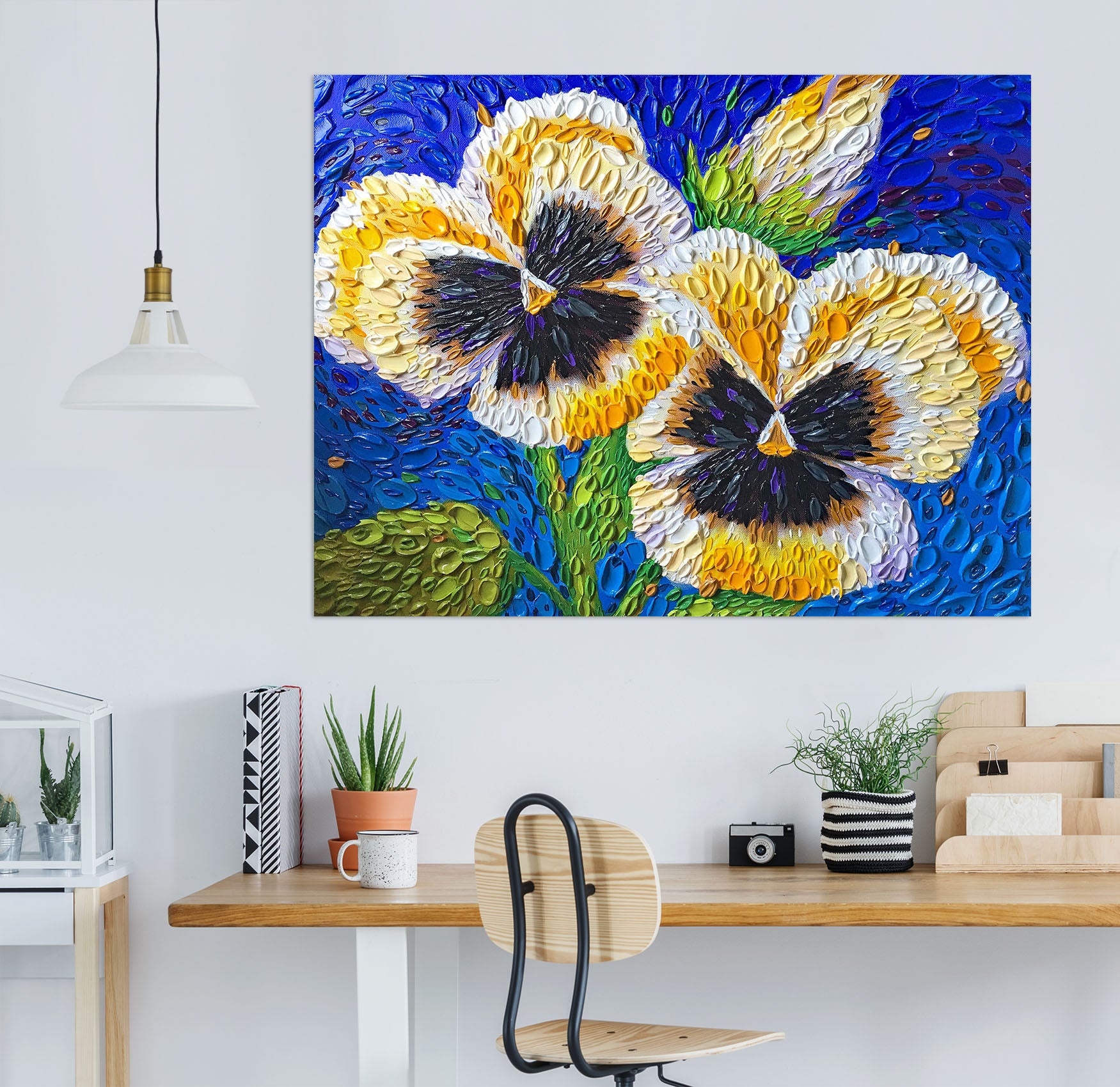 3D Pansy 034 Dena Tollefson Wall Sticker