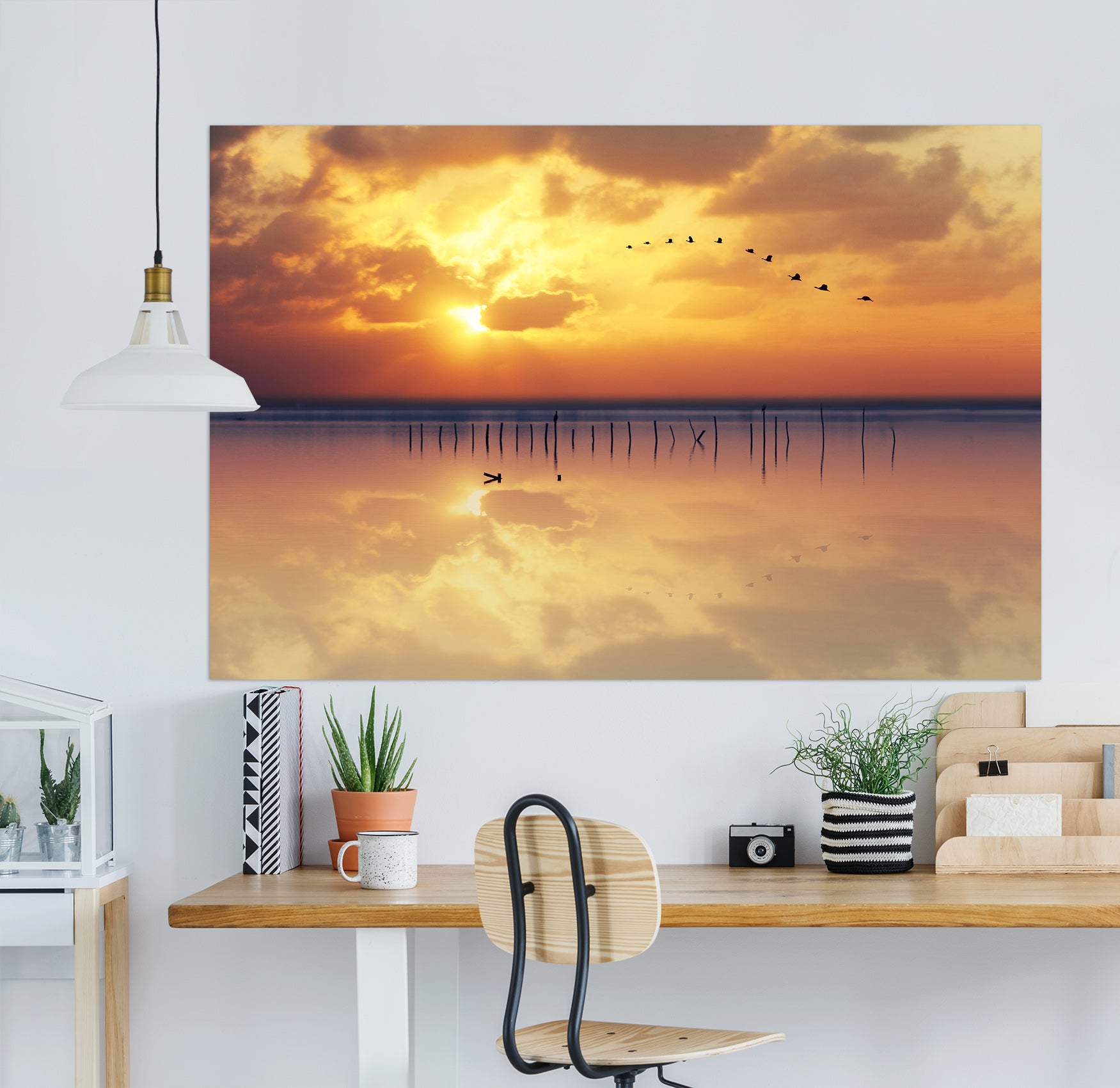 3D Golden Sunset 180 Marco Carmassi Wall Sticker