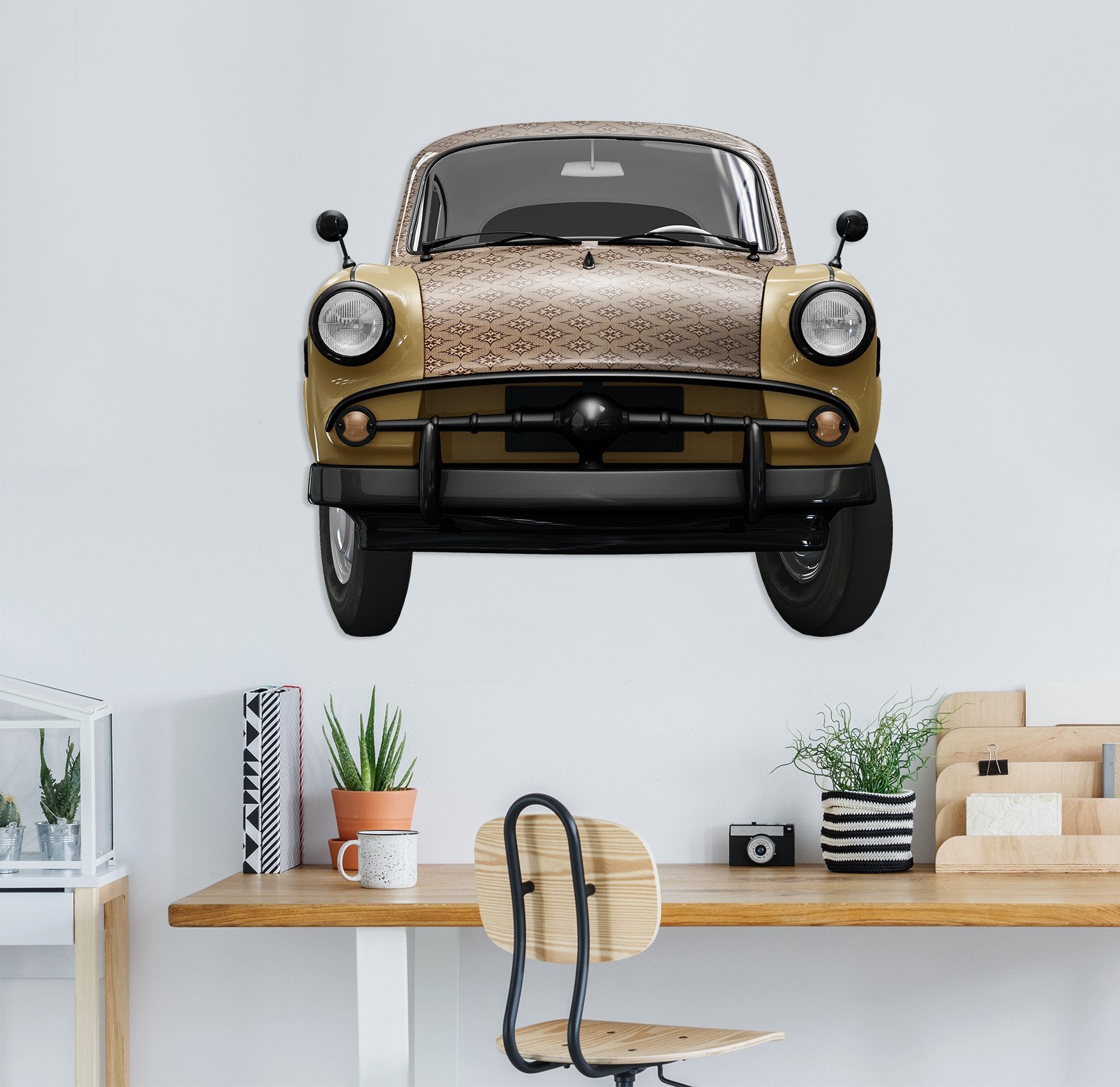 3D Muddy Old Car Head 275 Vehicles Wallpaper AJ Wallpaper