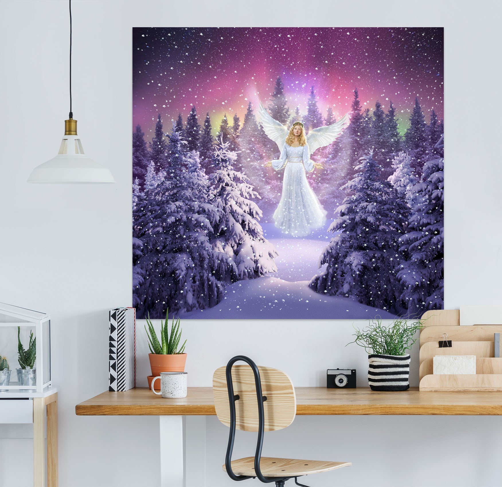 3D Snow Angel 012 Jerry LoFaro Wall Sticker