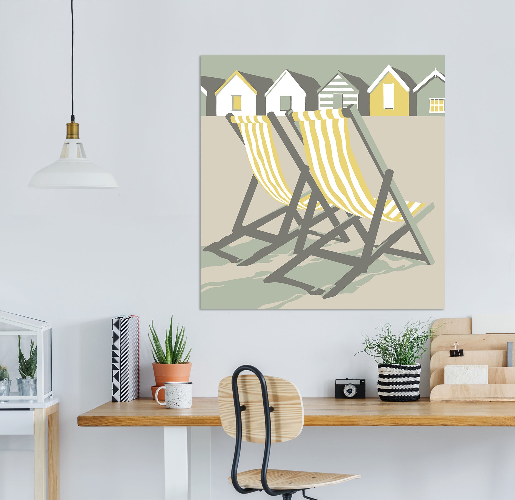 3D Southwold Deckchairs 061 Steve Read Wall Sticker