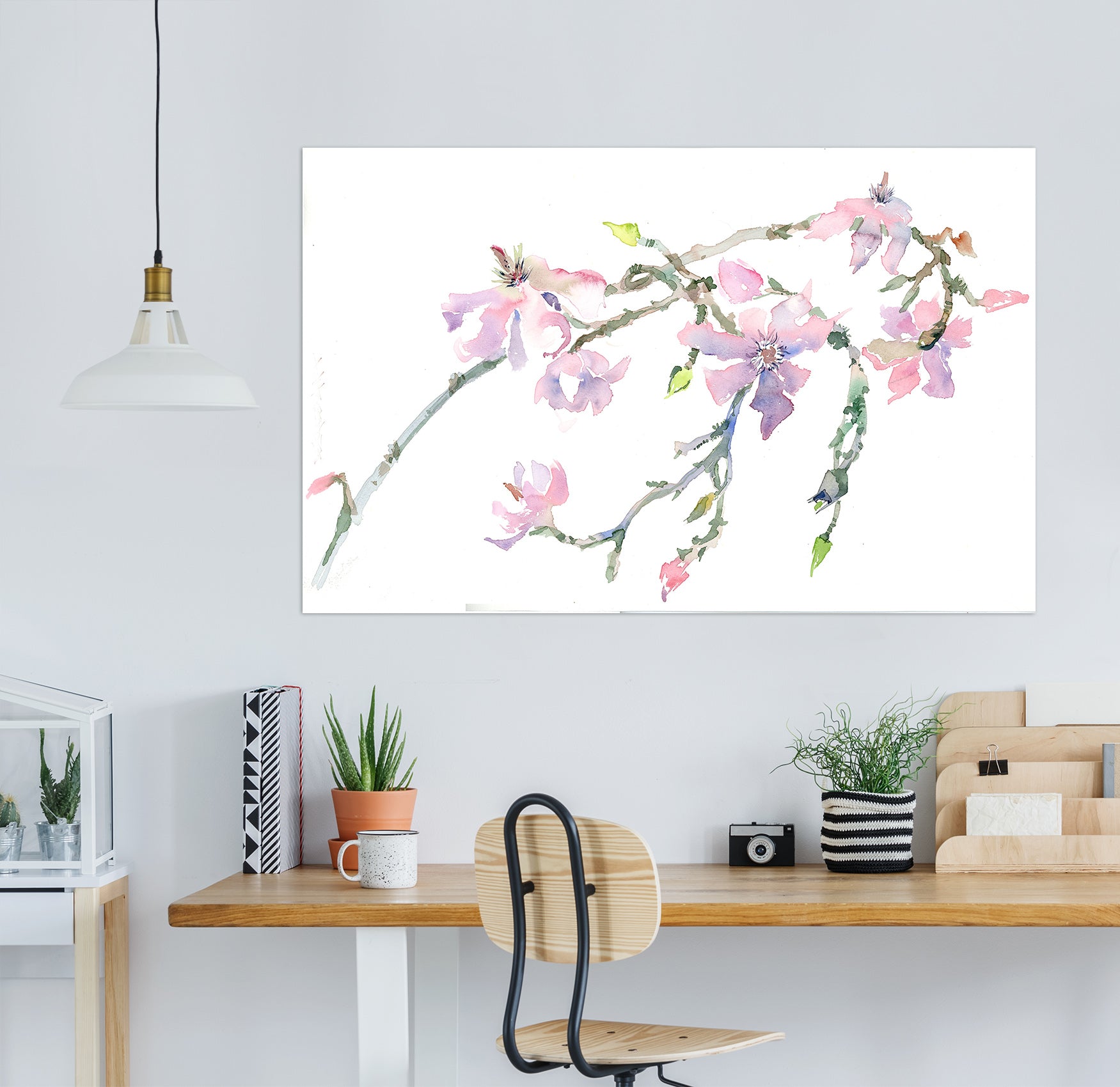 3D Peach Blossom 007 Anne Farrall Doyle Wall Sticker