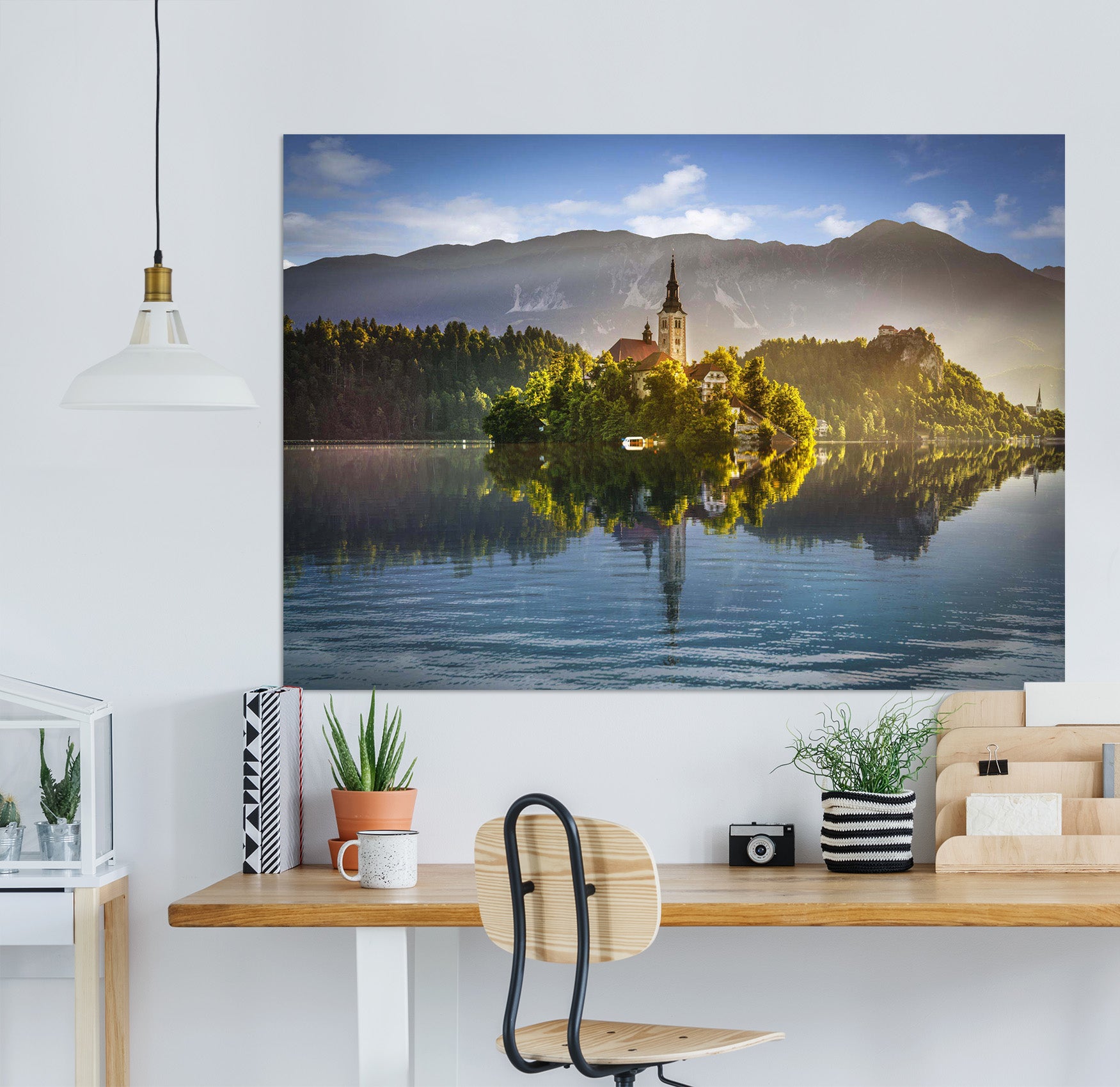 3D Forest Lake 113 Marco Carmassi Wall Sticker