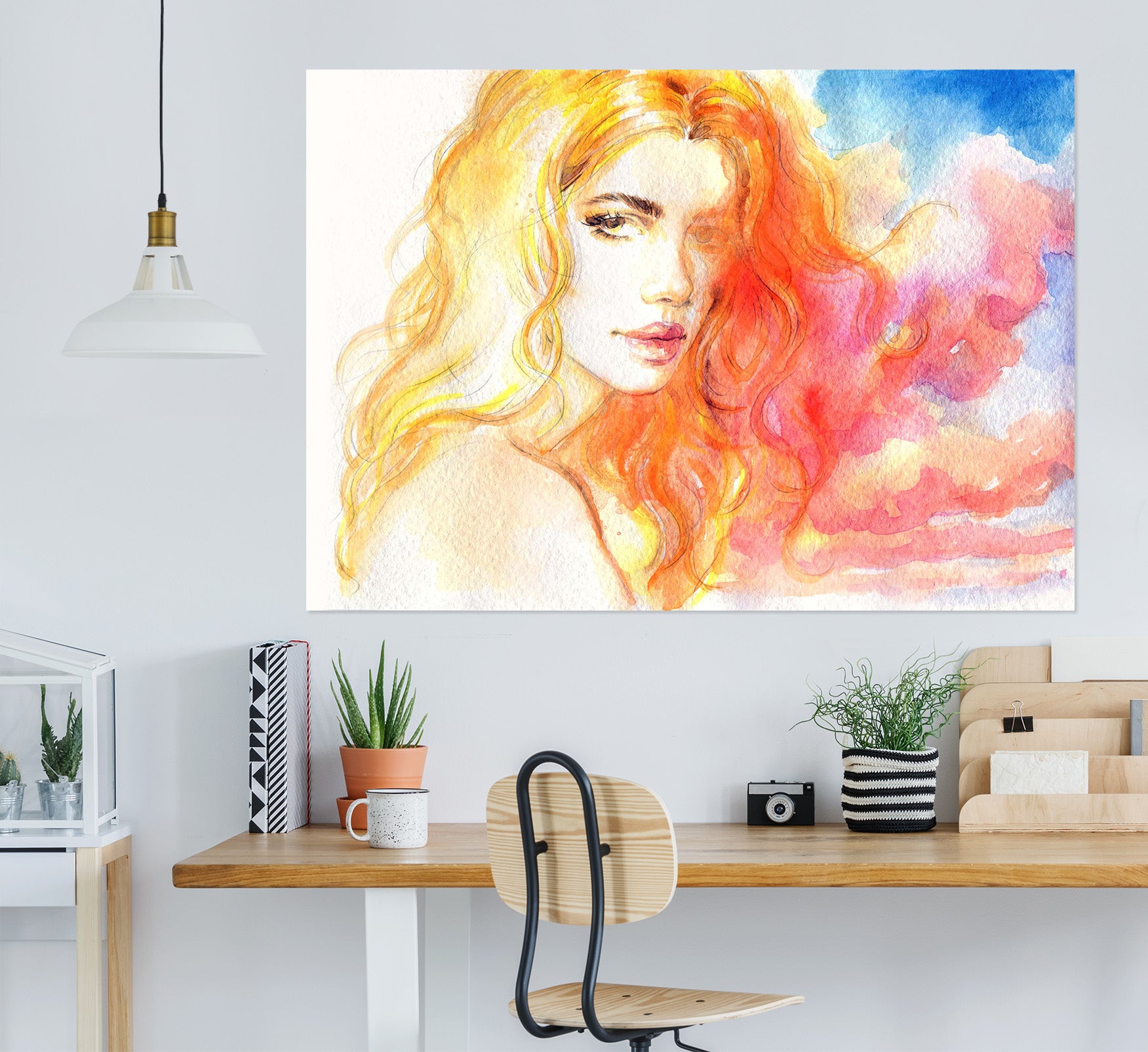 3D Blonde Woman 1054 Wall Sticker