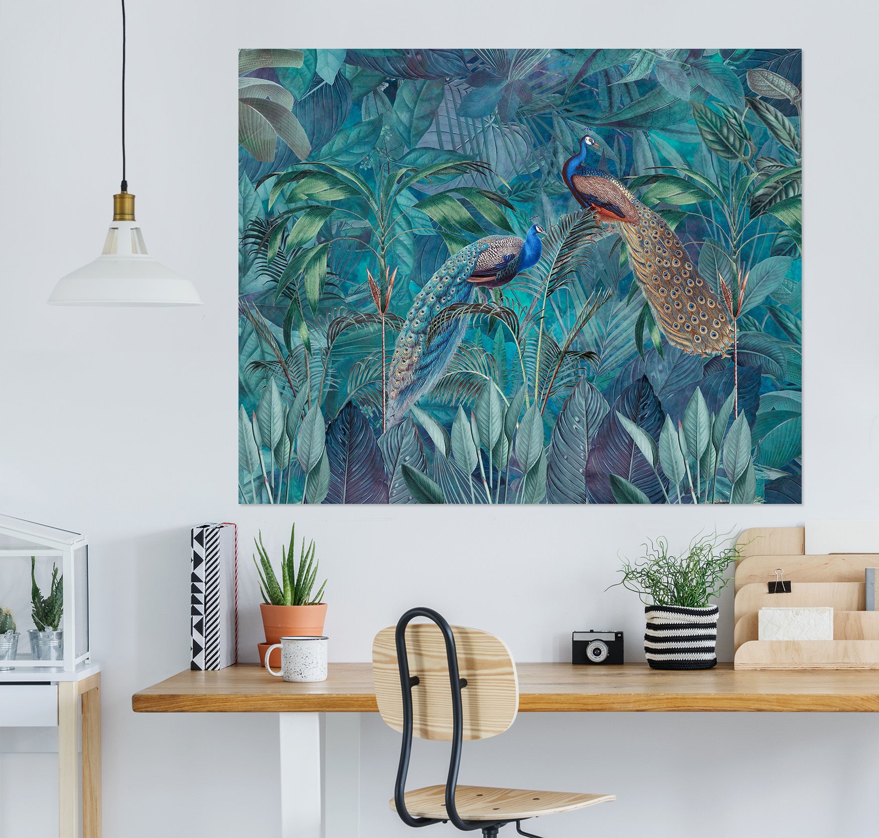 3D Green Peacock 113 Andrea haase Wall Sticker