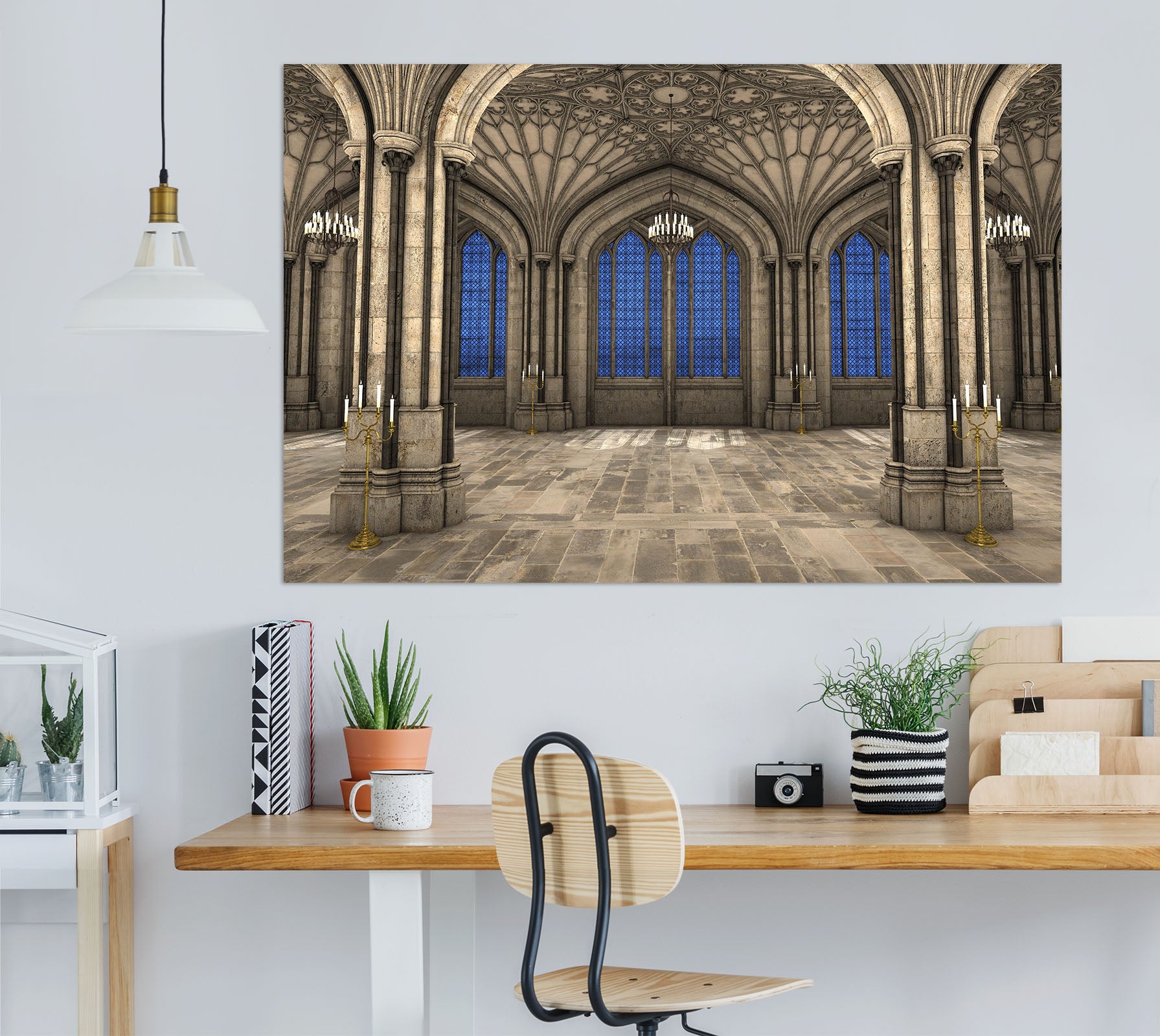 3D Villa Living Room 1080 Wall Sticker