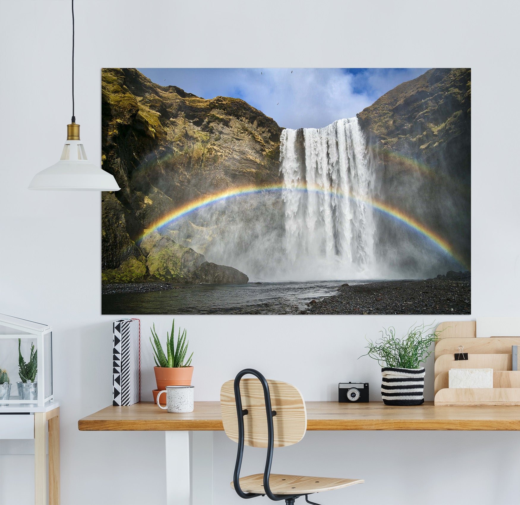 3D Rainbow Falls 201 Marco Carmassi Wall Sticker