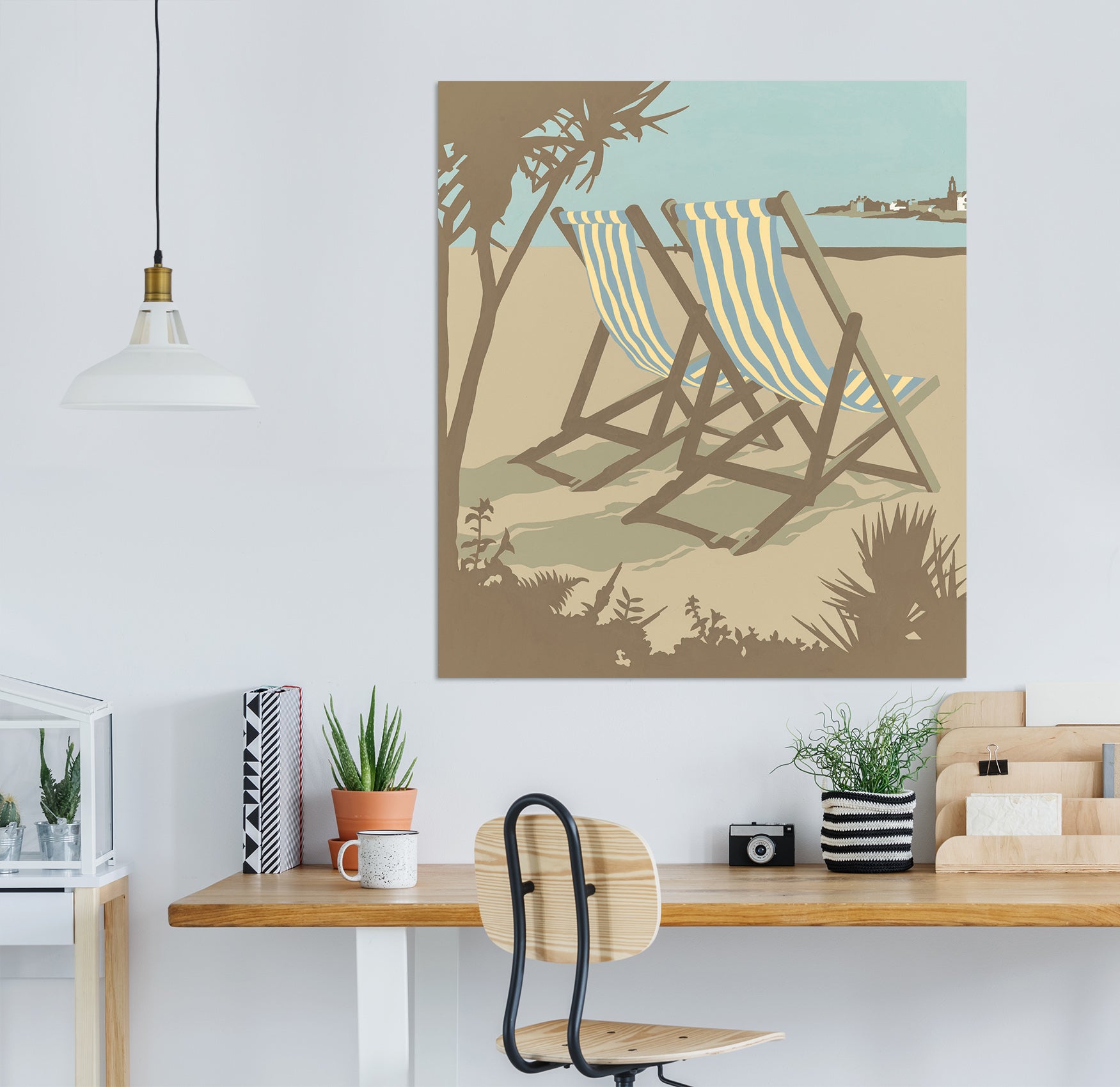 3D Swanage Deckchairs 072 Steve Read Wall Sticker