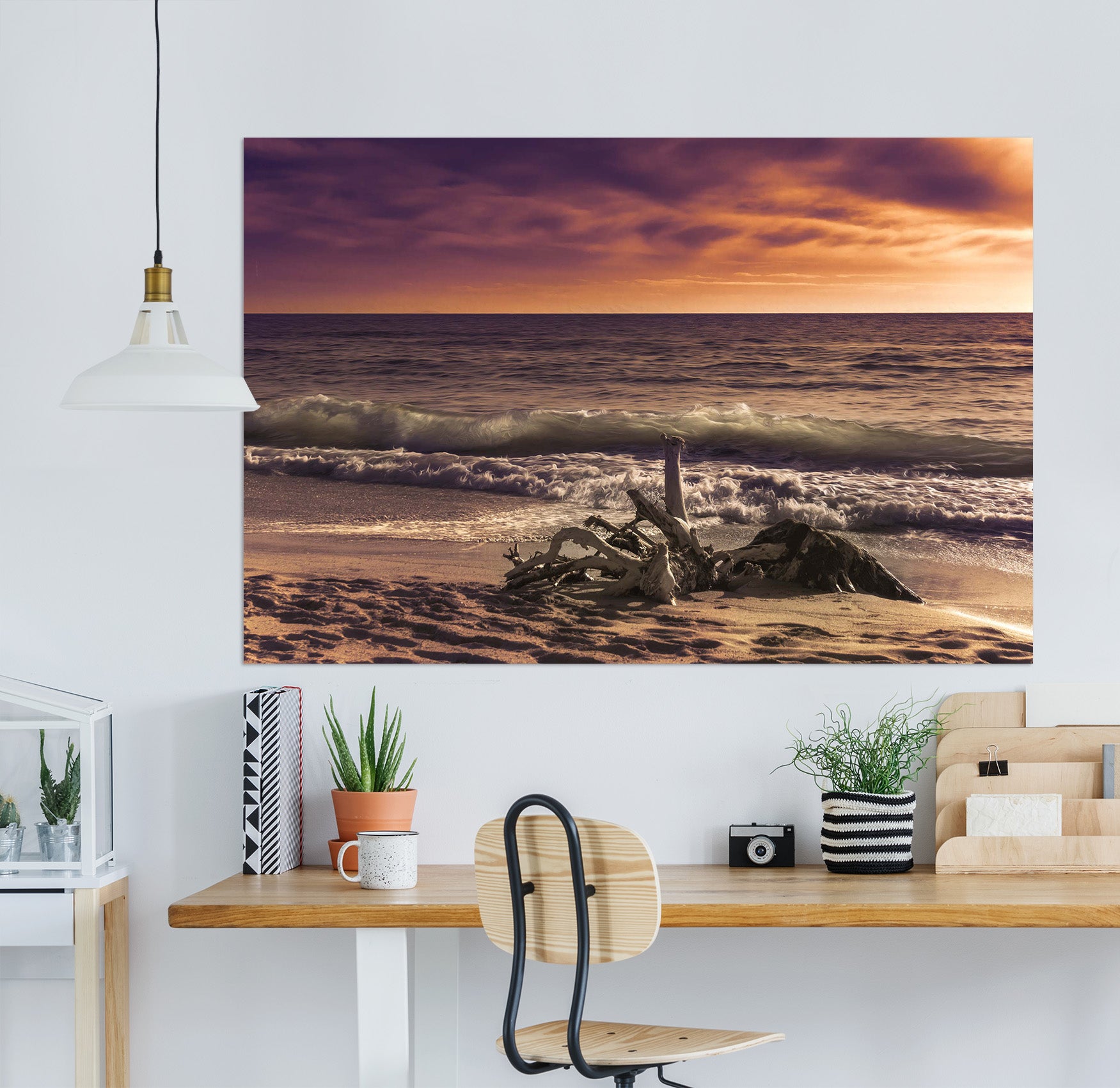 3D Wave Beach 204 Marco Carmassi Wall Sticker