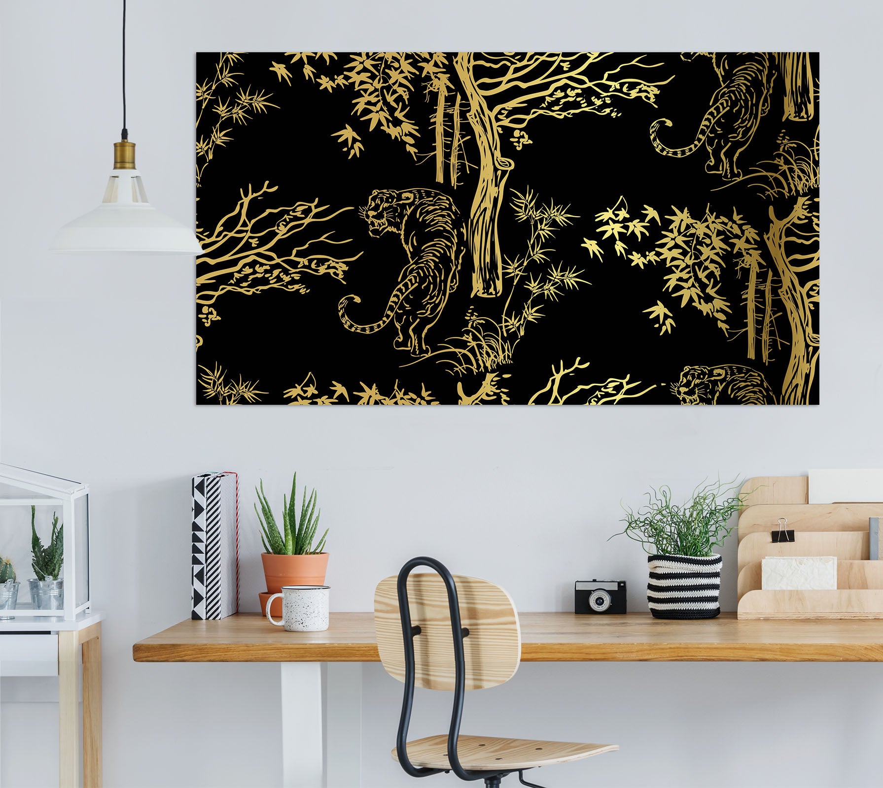 3D Golden Tiger 1097 Wall Sticker
