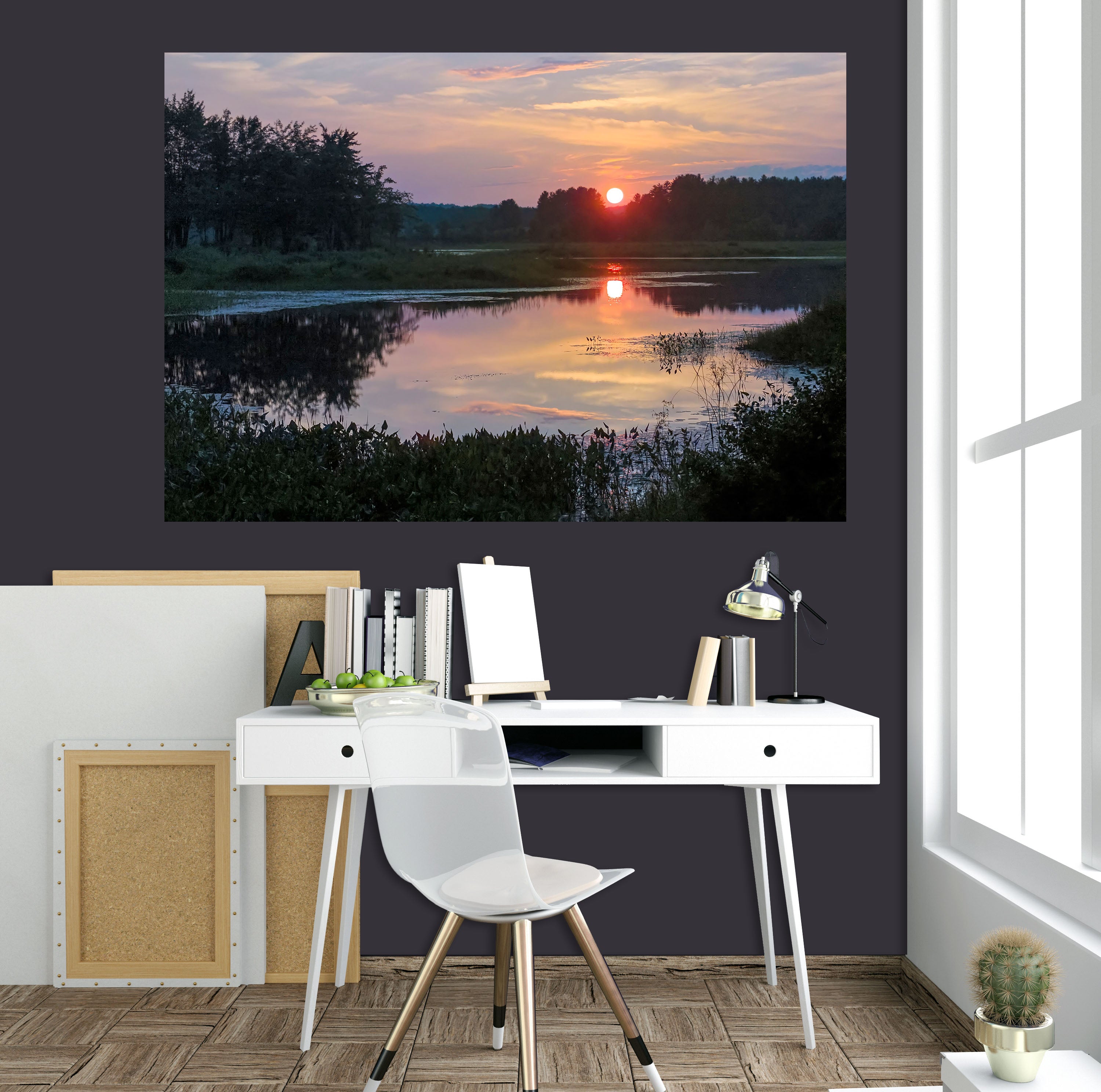 3D Valley Lake 127 Jerry LoFaro Wall Sticker