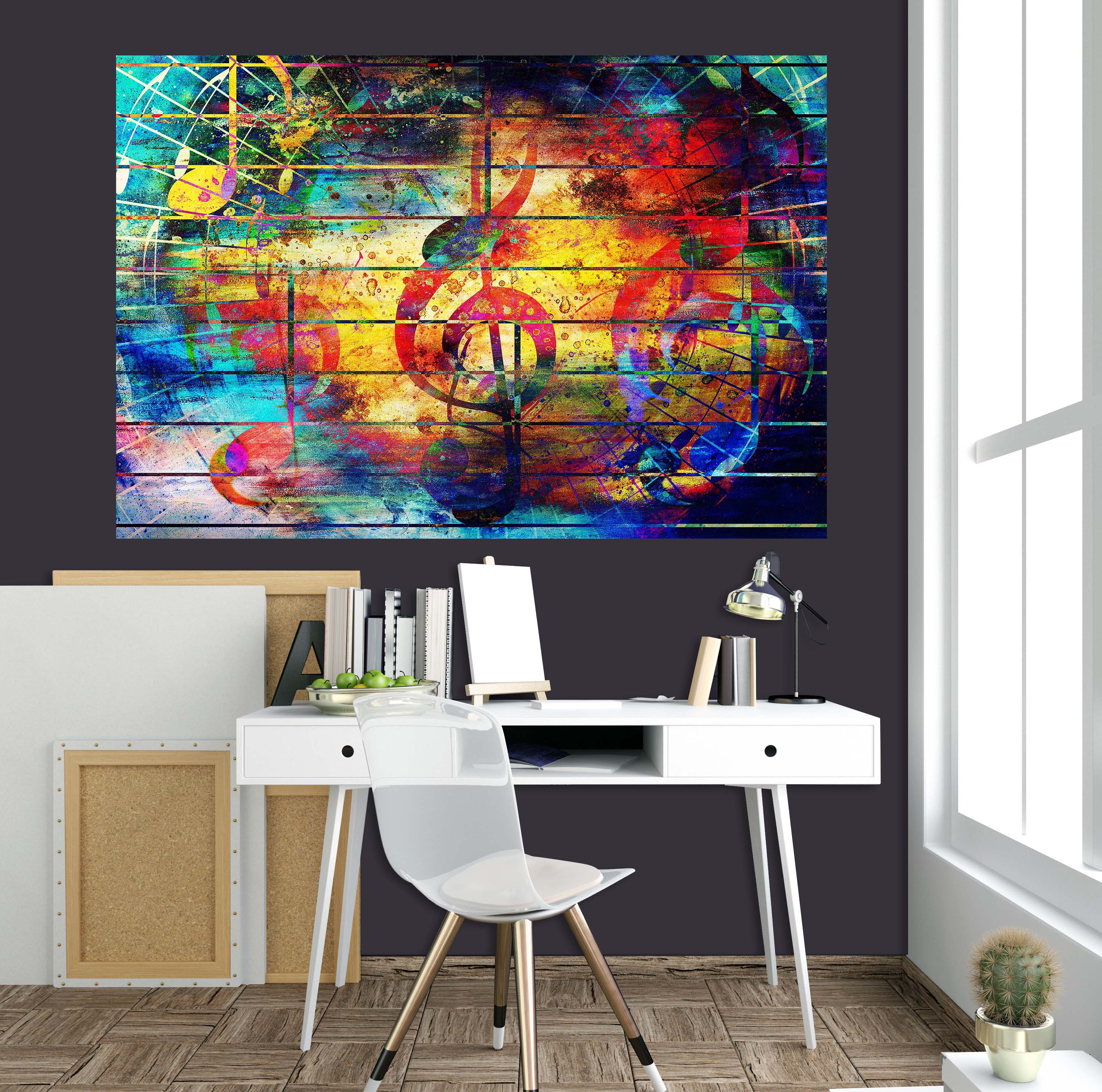 3D Red Note Pattern 1037 Wall Sticker