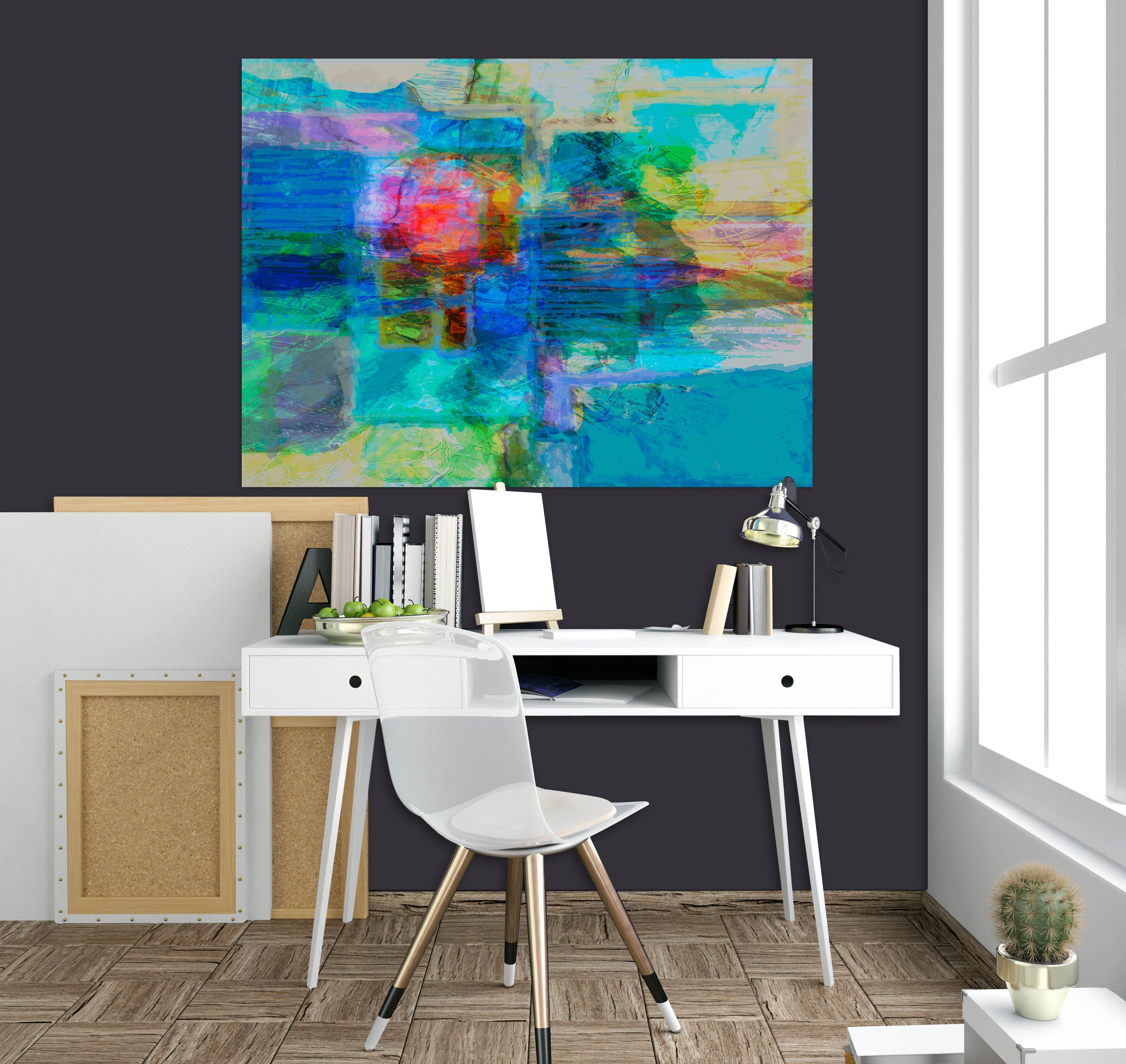 3D Sunset Sea 010 Michael Tienhaara Wall Sticker