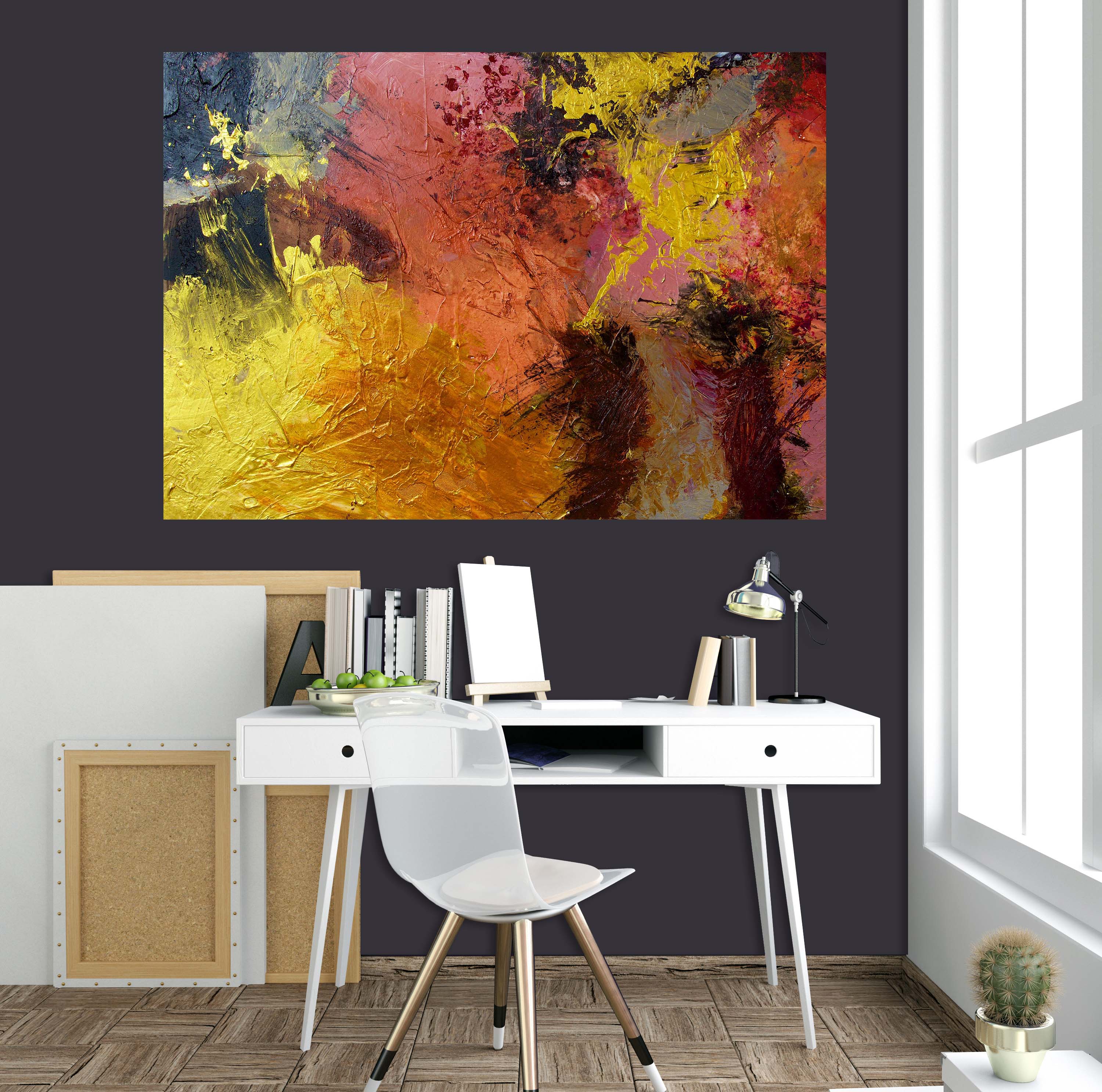 3D Yellow Graffiti 016 Allan P. Friedlander Wall Sticker