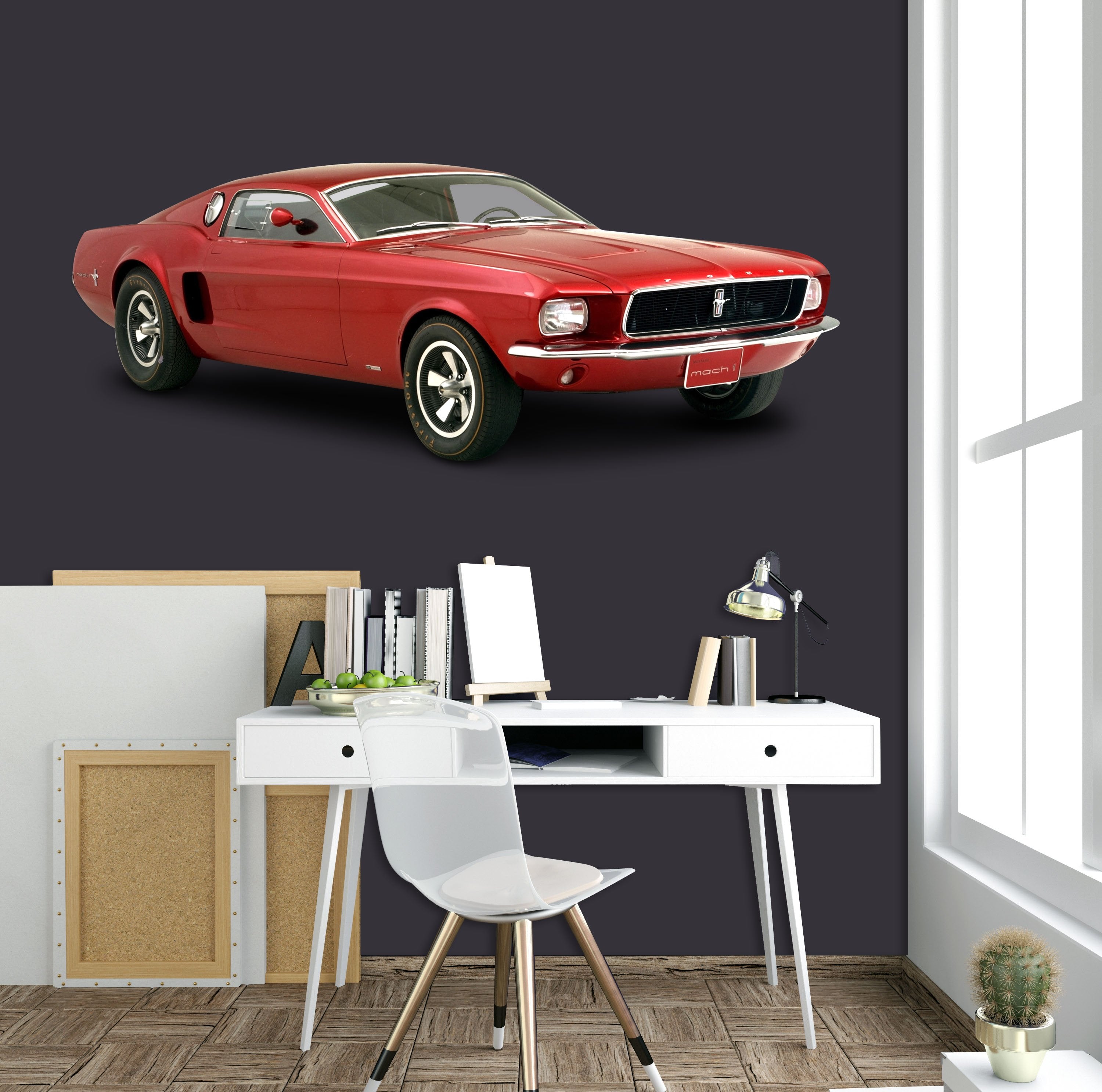 3D Vintage Mustang 0261 Vehicles Wallpaper AJ Wallpaper