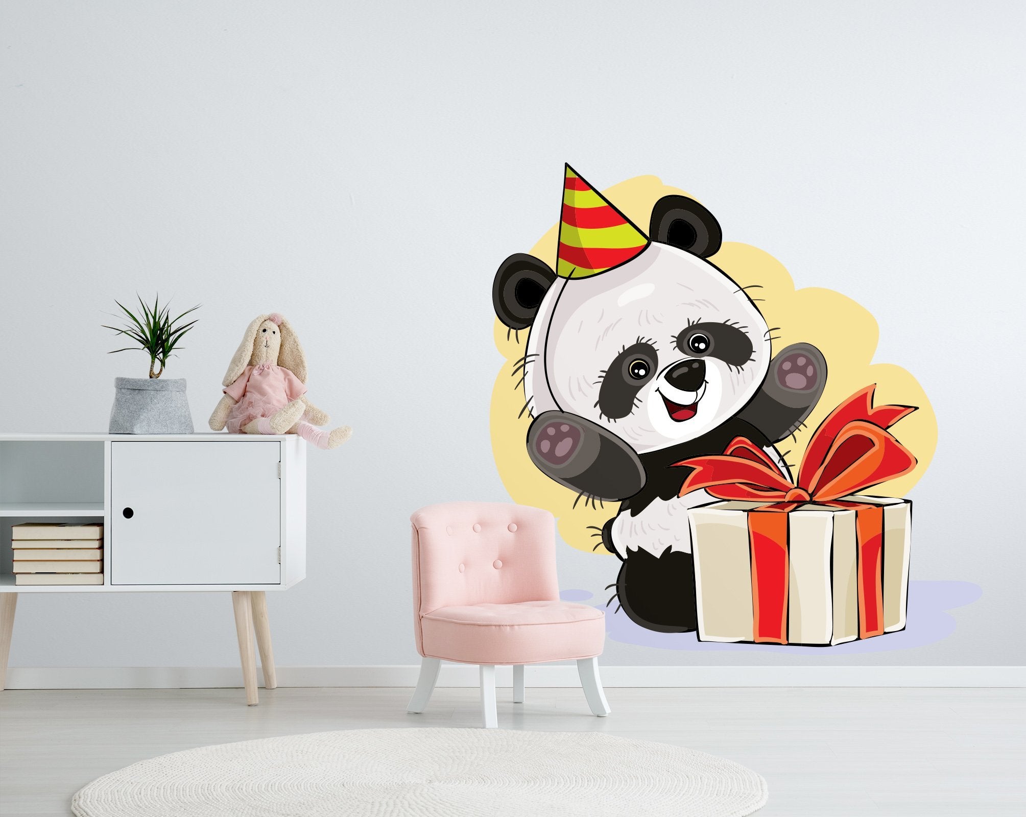 3D Panda Gift 222 Wall Stickers Wallpaper AJ Wallpaper