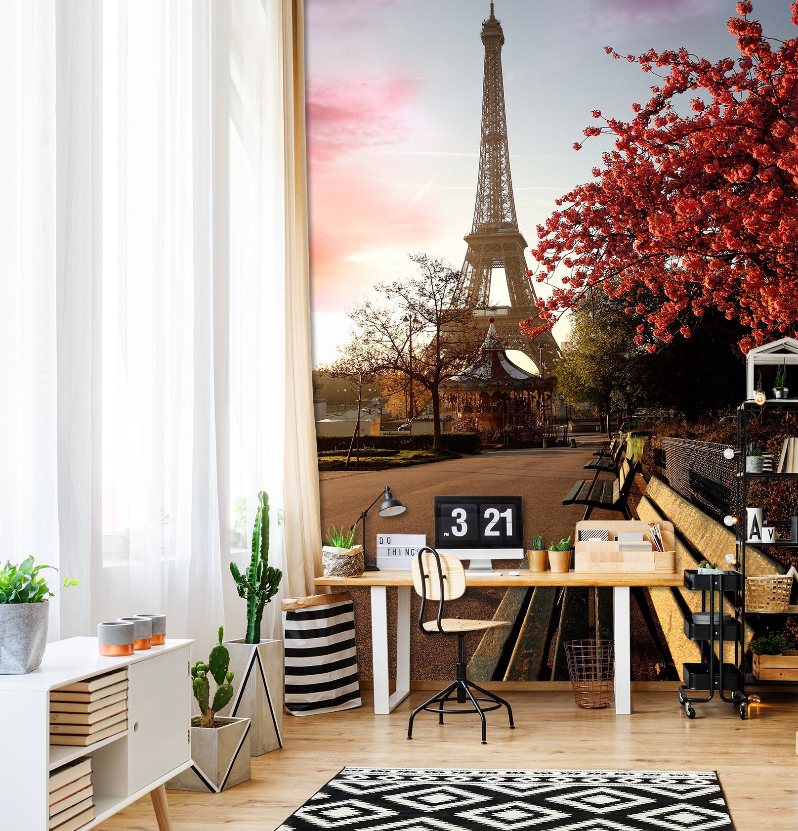 3D Eiffel Tower 047 Wall Murals