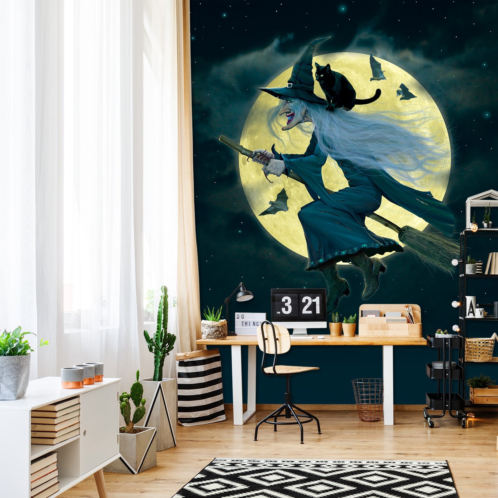 3D Witch Broom 1571 Wall Murals Exclusive Designer Vincent Wallpaper AJ Wallpaper