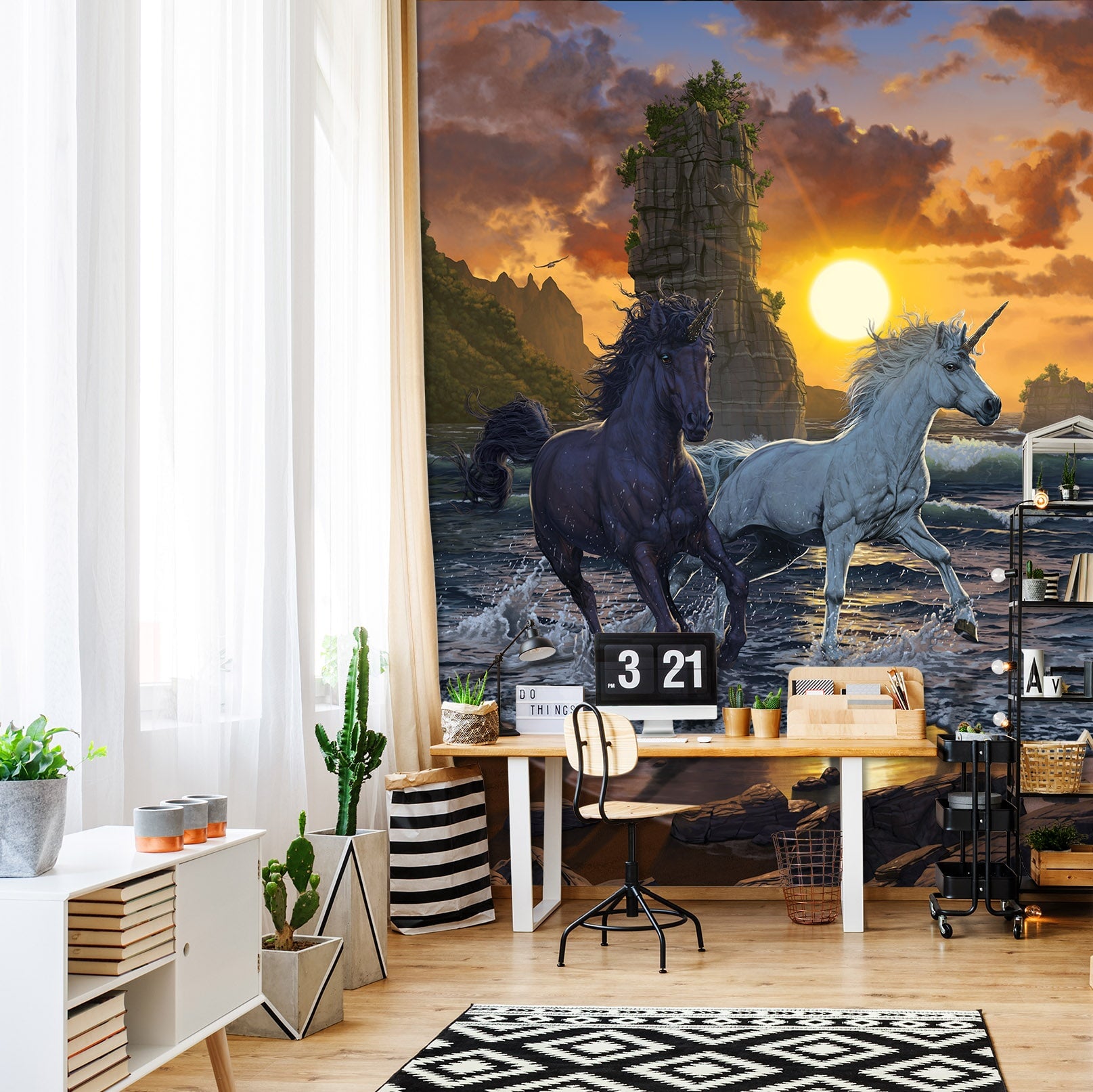 3D Sun Horse 1566 Wall Murals Exclusive Designer Vincent Wallpaper AJ Wallpaper