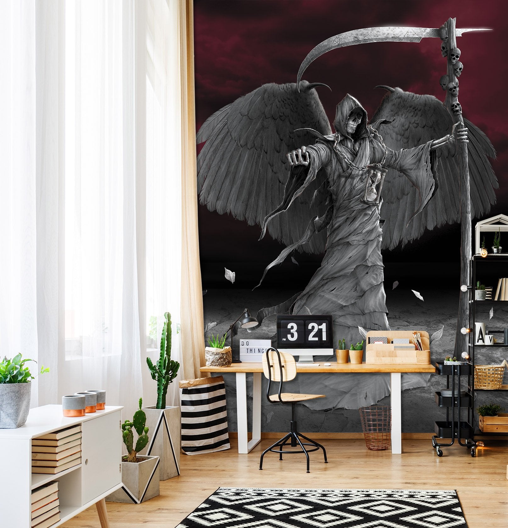 3D Black Angel 1561 Wall Murals Exclusive Designer Vincent Wallpaper AJ Wallpaper