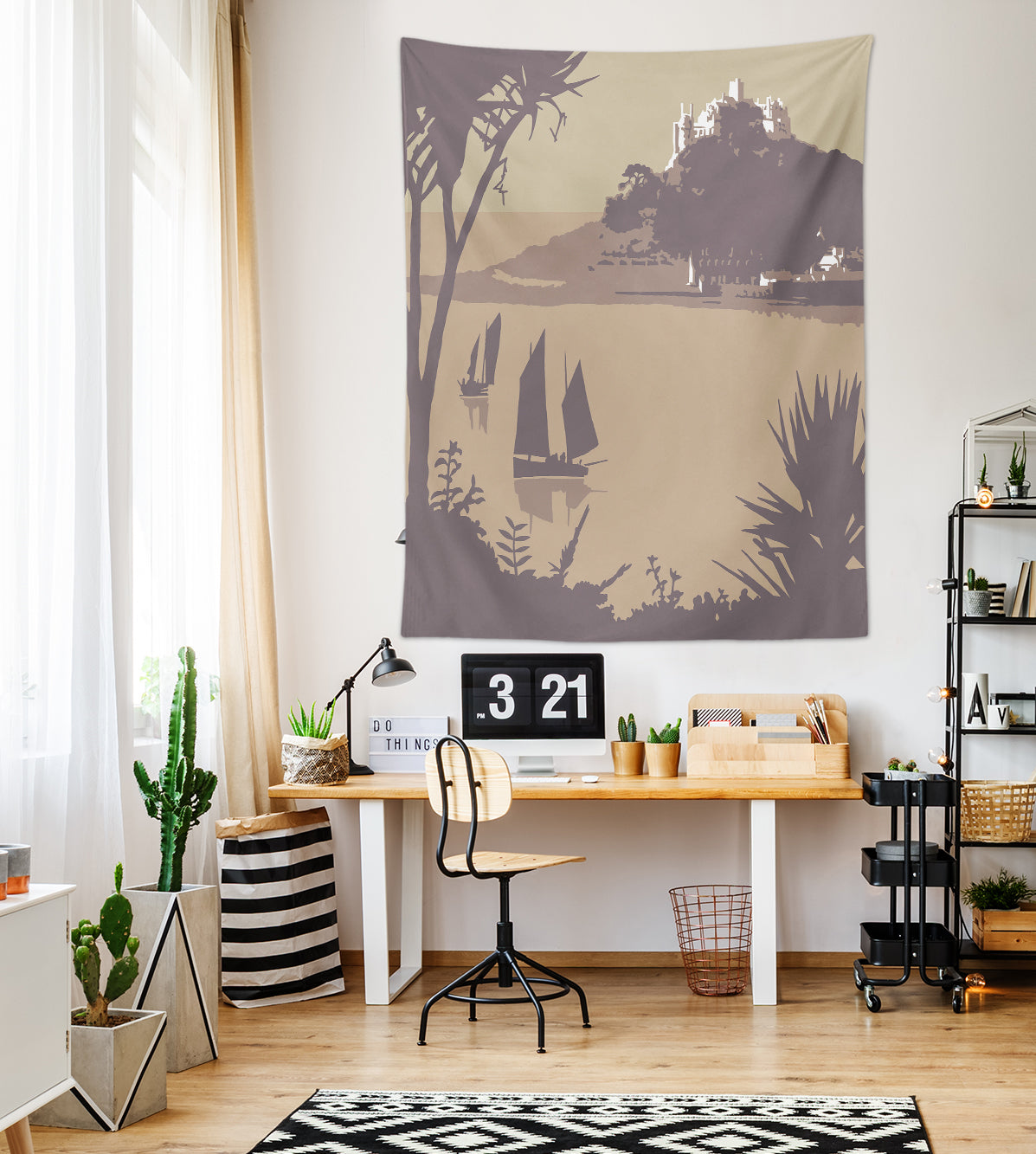 3D Mountain River 5344 Steve Read Tapestry Hanging Cloth Hang