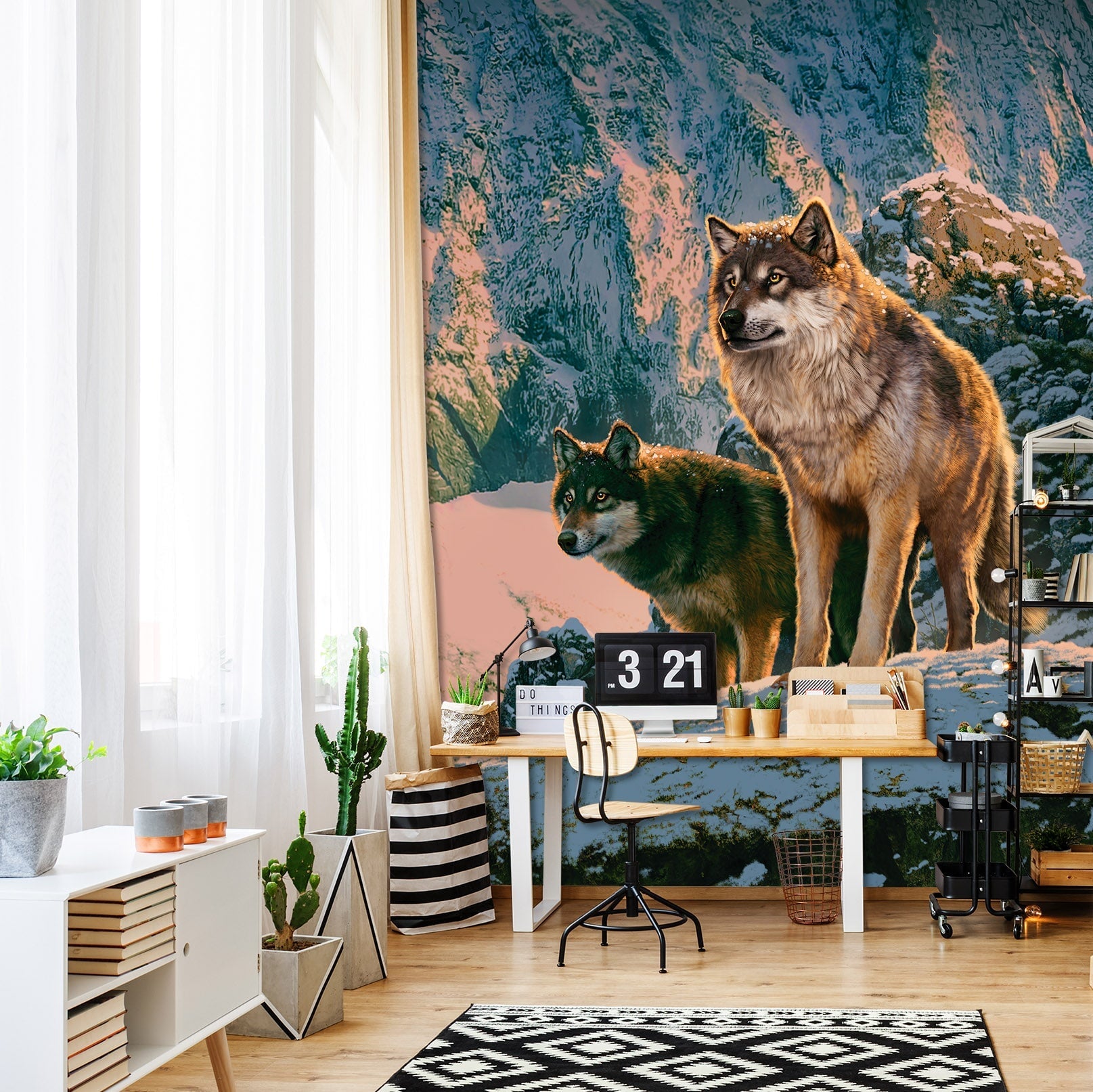 3D Snow Wolf 1572 Wall Murals Exclusive Designer Vincent Wallpaper AJ Wallpaper