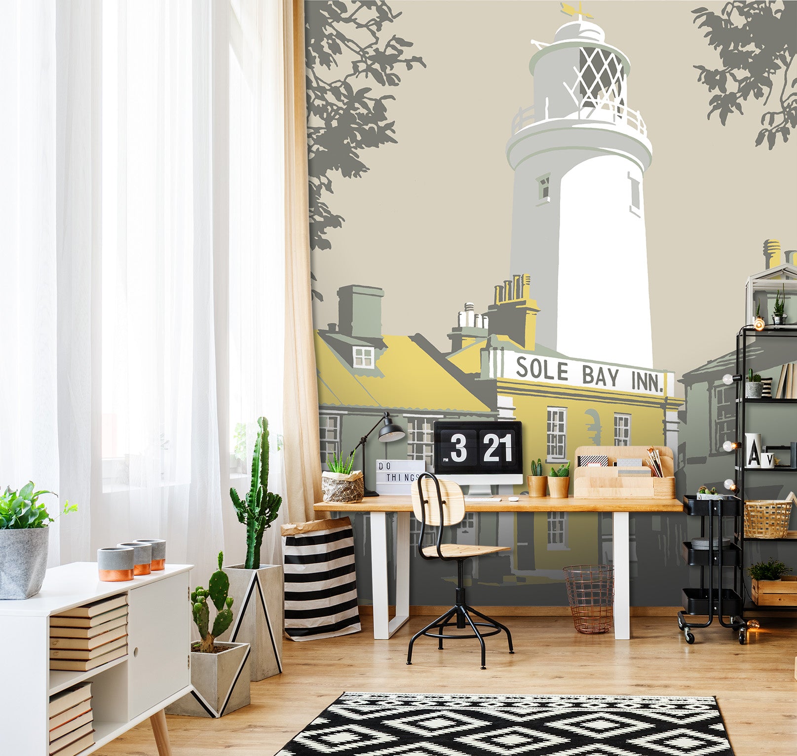 3D Sole Bay Inn 1055 Steve Read Wall Mural Wall Murals