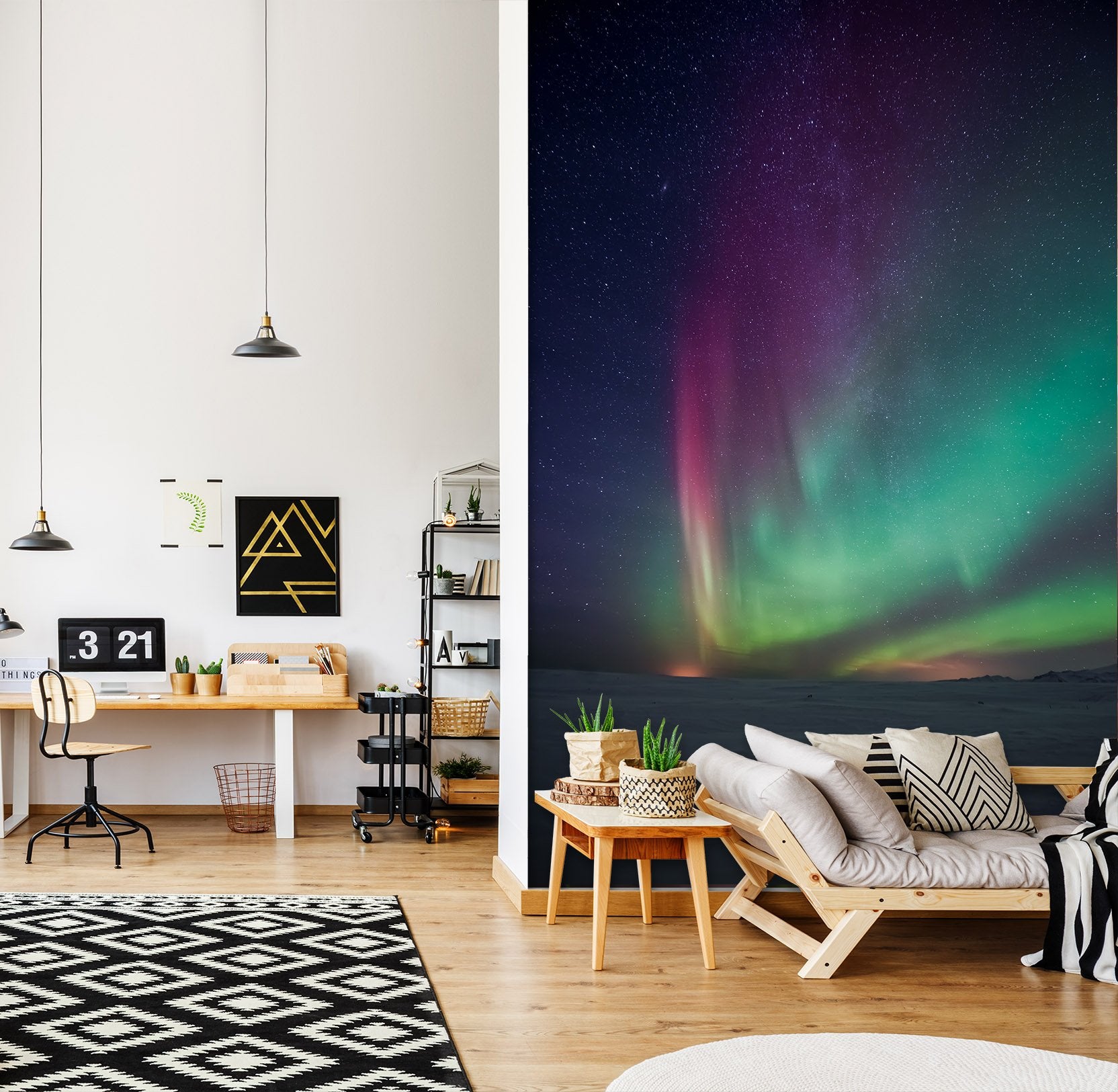 3D Beautiful Aurora 001 Wall Murals Wallpaper AJ Wallpaper