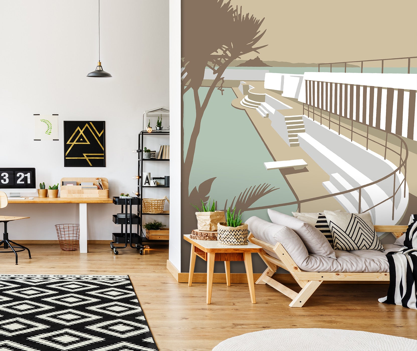 3D Penzance Pool 1036 Steve Read Wall Mural Wall Murals