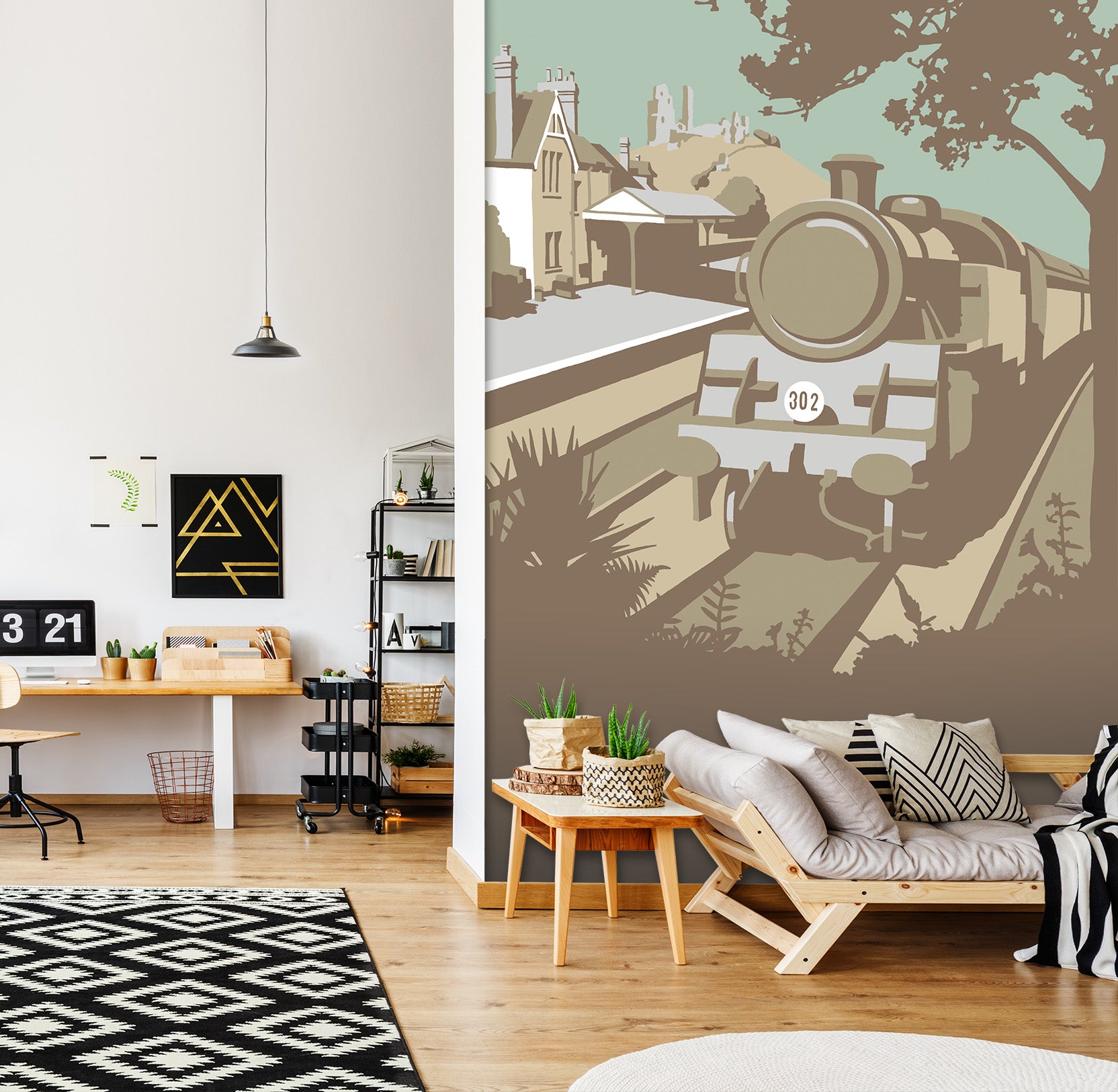 3D Swanage Railway 1070 Steve Read Wall Mural Wall Murals