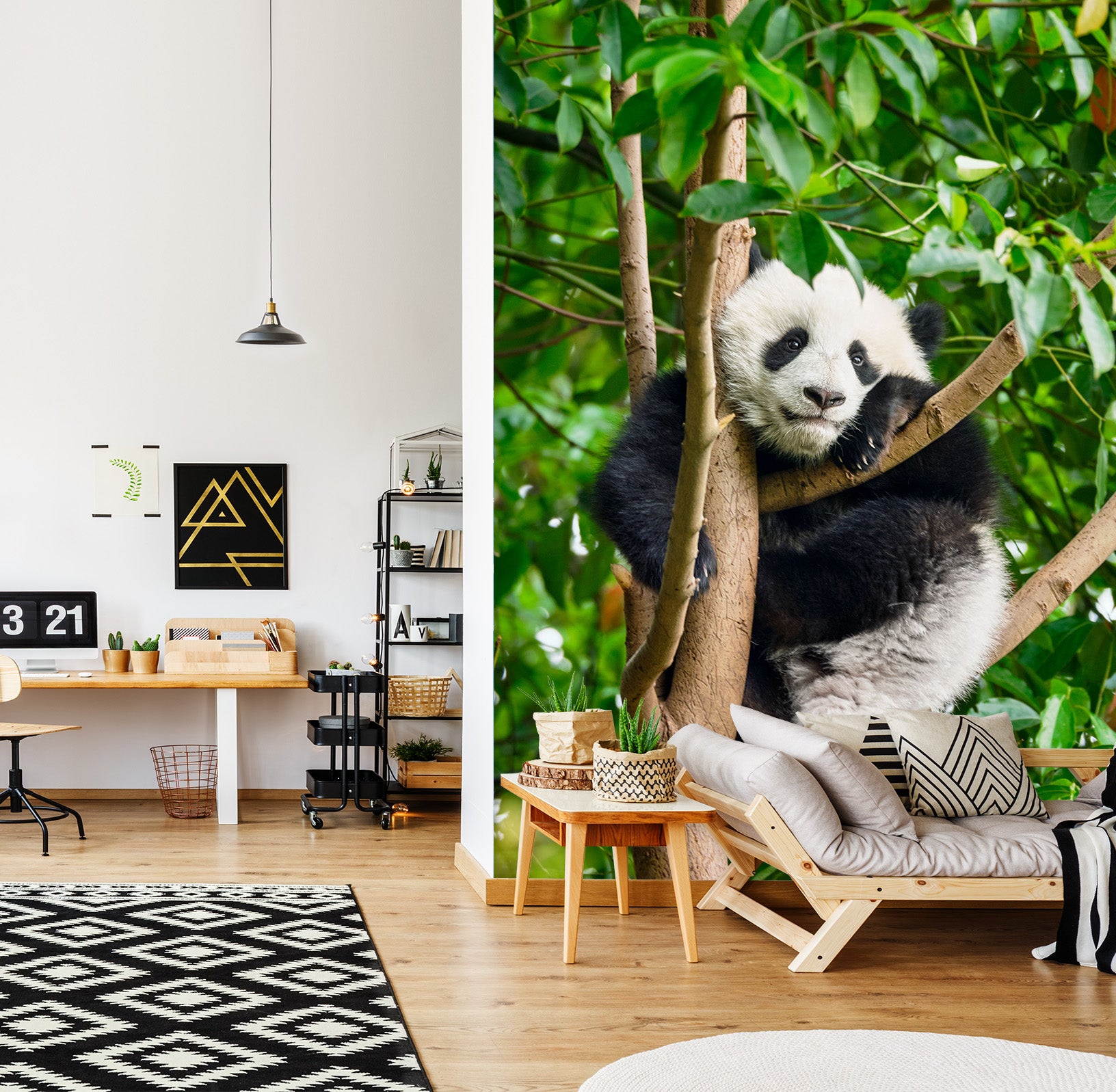 3D Panda Tree 57107 Wall Murals