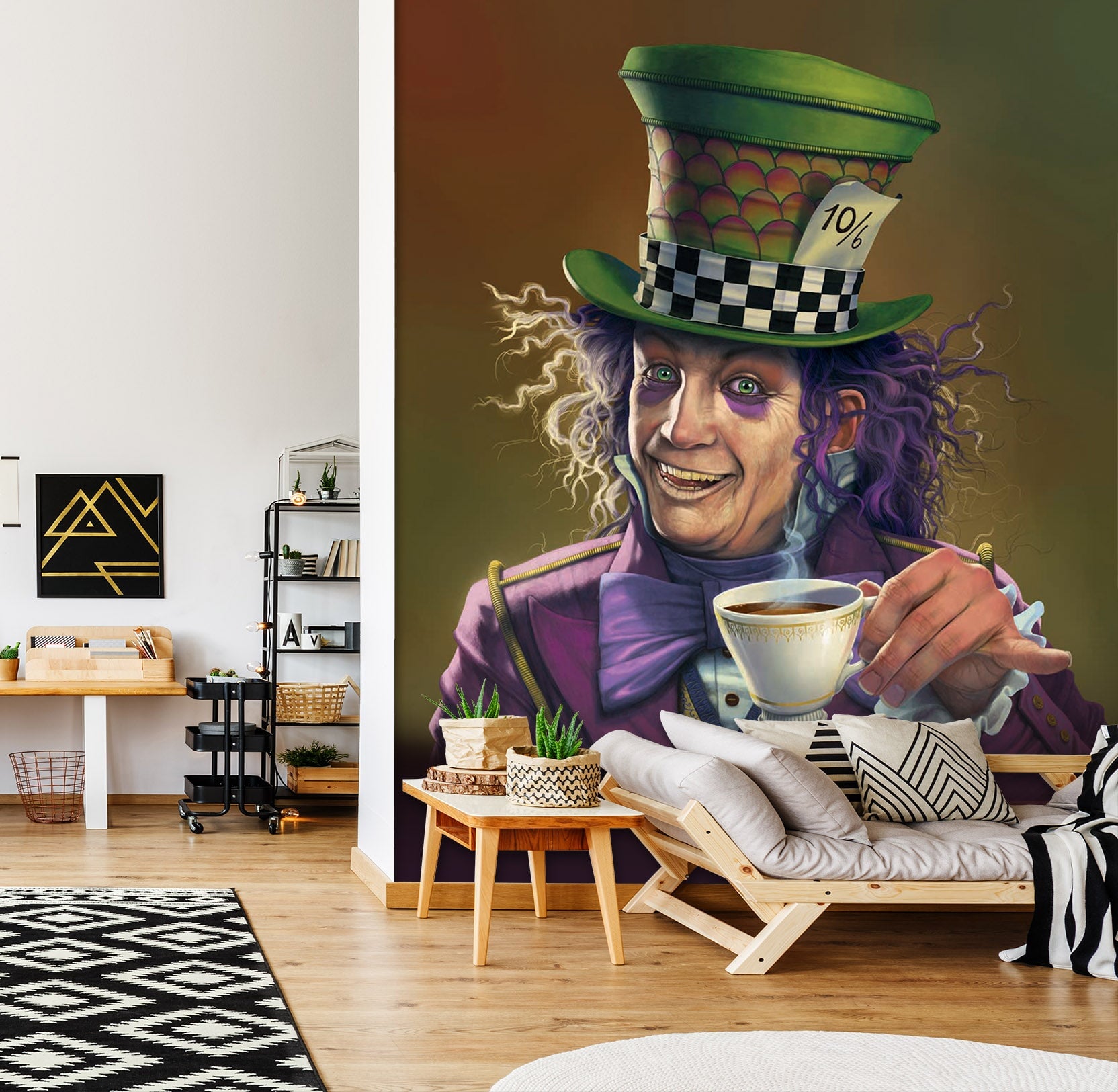 3D Mad Hatter Def 1428 Wall Murals Exclusive Designer Vincent Wallpaper AJ Wallpaper