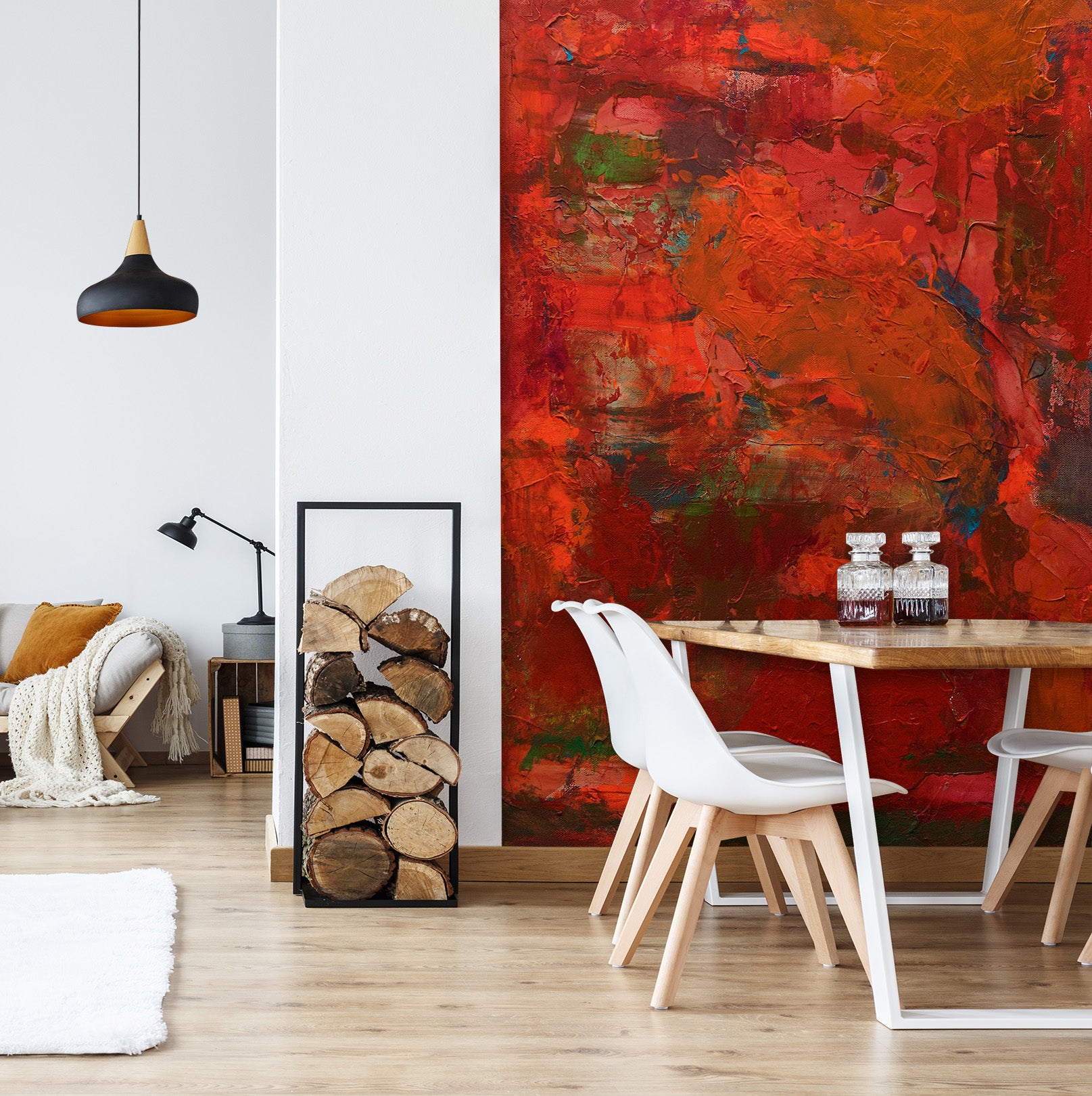 3D Red Ocean 271 Allan P. Friedlander Wall Mural Wall Murals