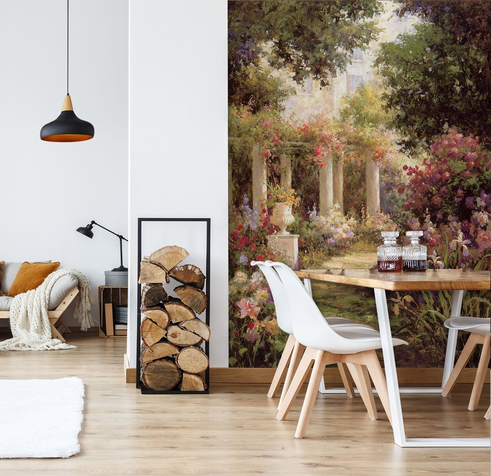 3D Oil Painting Garden 031 Wall Murals Wallpaper AJ Wallpaper