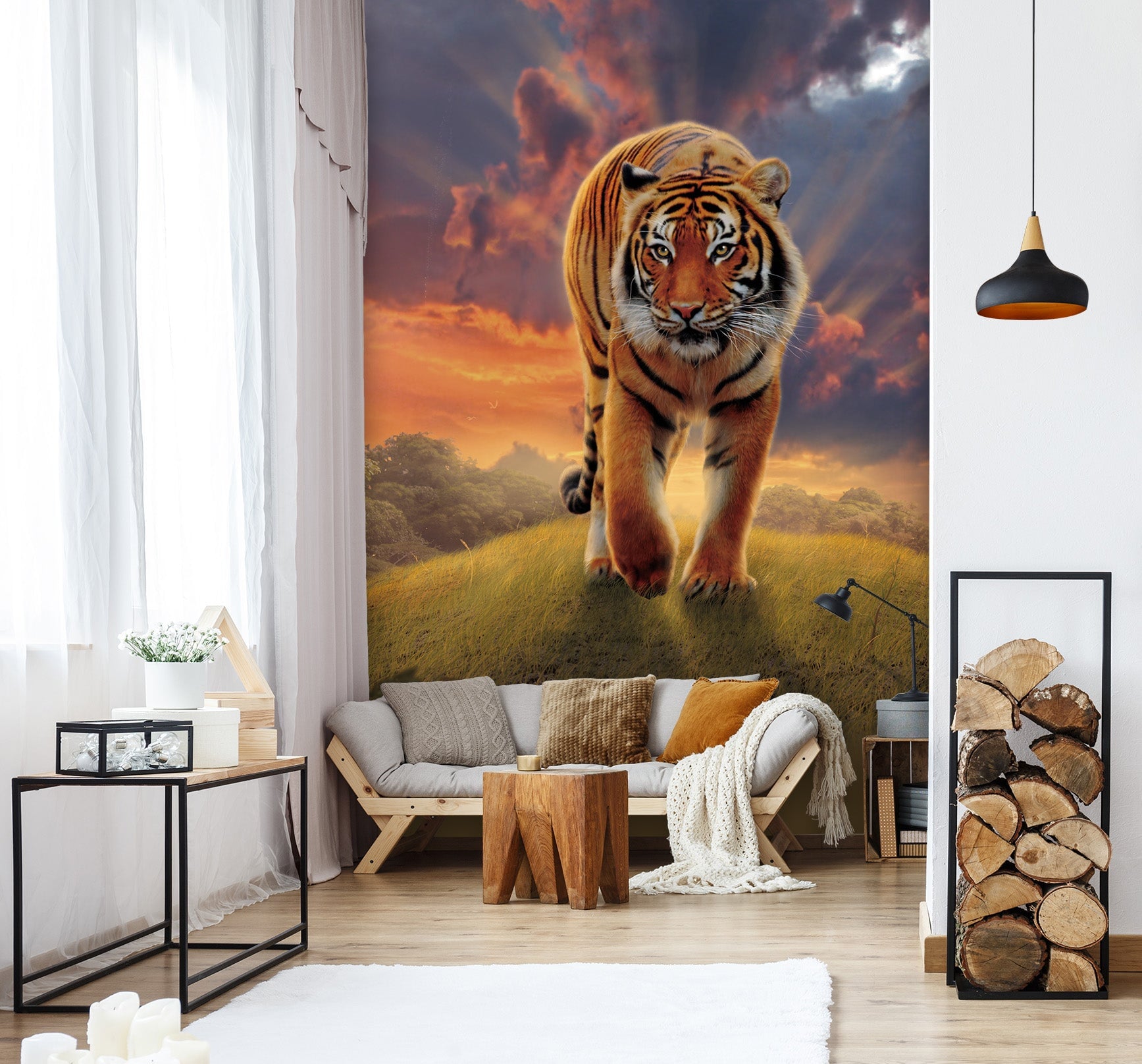 3D Rising Tiger 1543 Wall Murals Exclusive Designer Vincent Wallpaper AJ Wallpaper