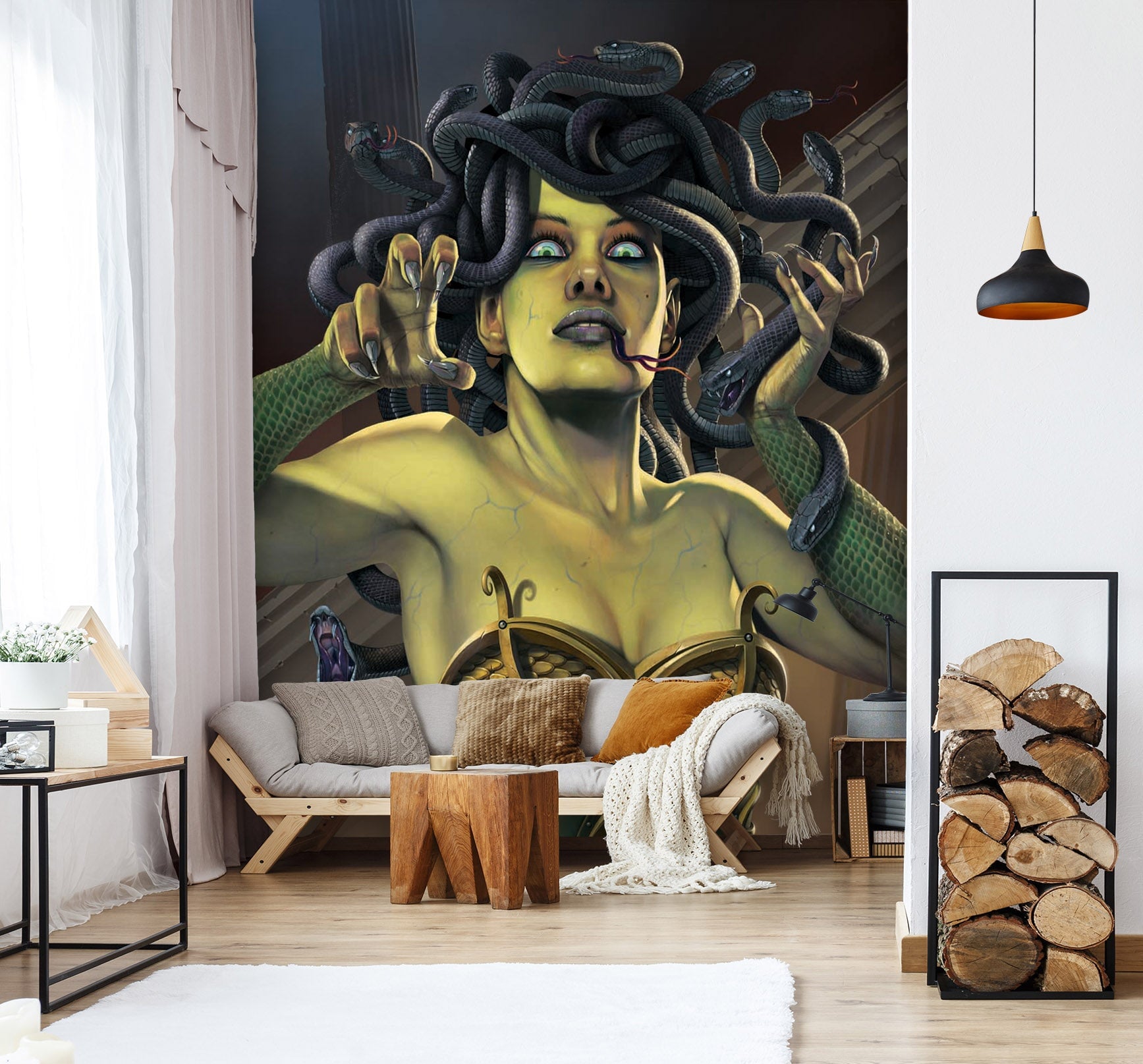 3D Medusa 1429 Wall Murals Exclusive Designer Vincent Wallpaper AJ Wallpaper