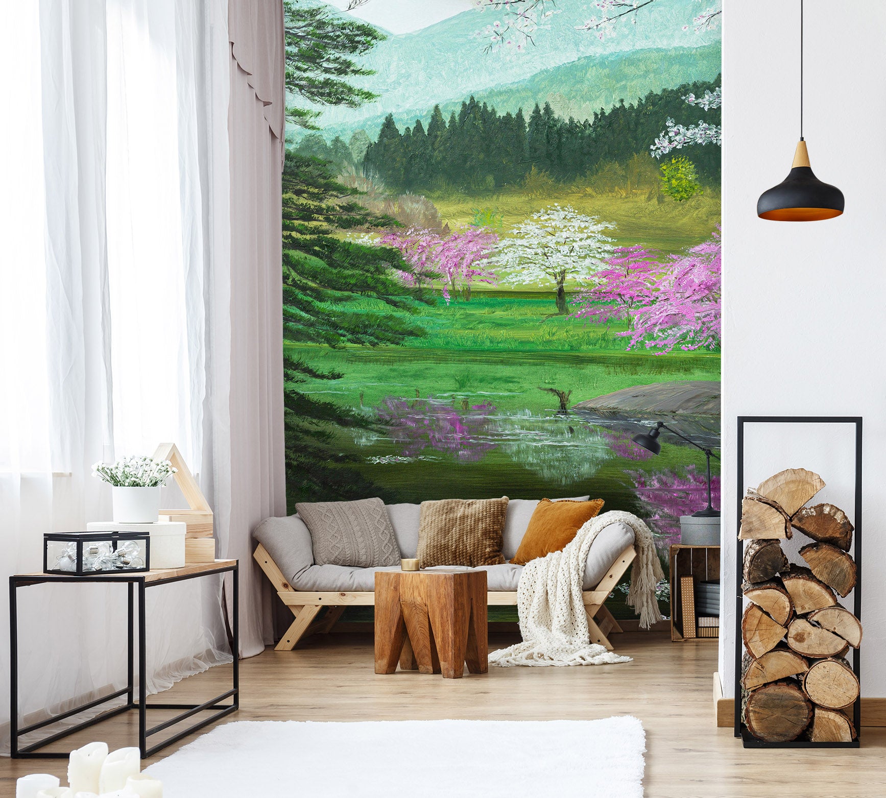 3D Lawn Trees 1869 Marina Zotova Wall Mural Wall Murals