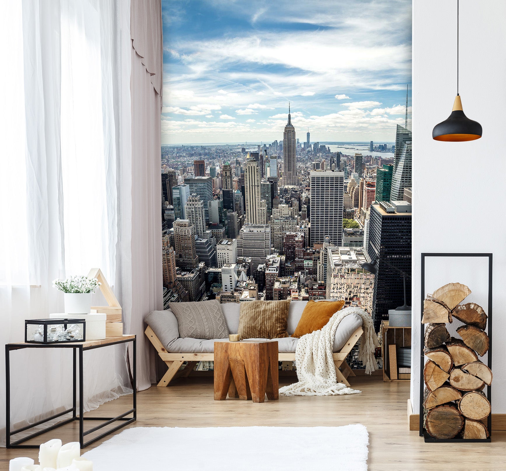 3D City Sky 1544 Wall Murals