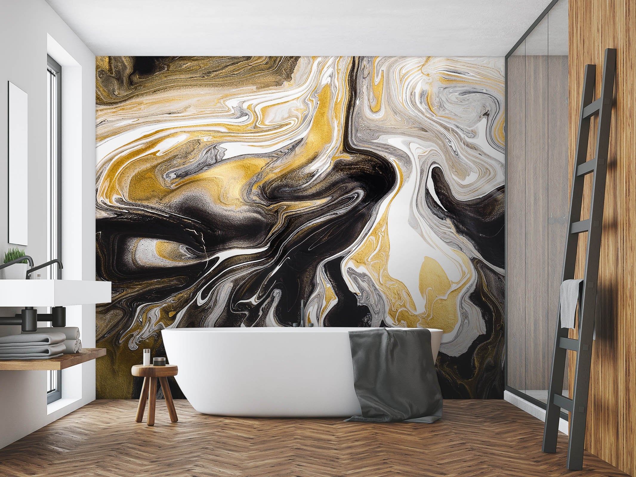 3D Black Abstract Painting 51 Wall Murals Wallpaper AJ Wallpaper 2