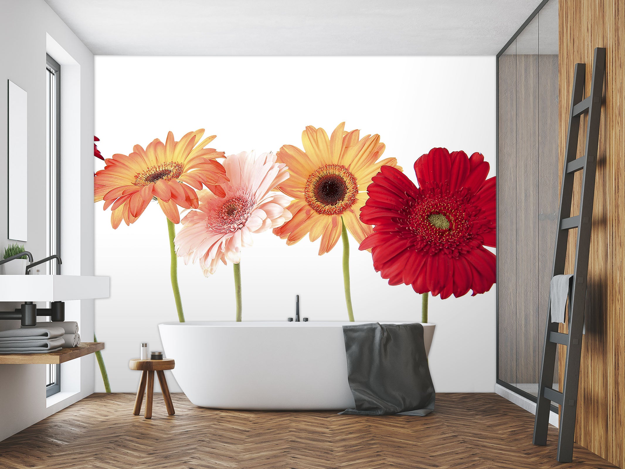 3D Gerbera Daisy 100 Kathy Barefield Wall Mural Wall Murals