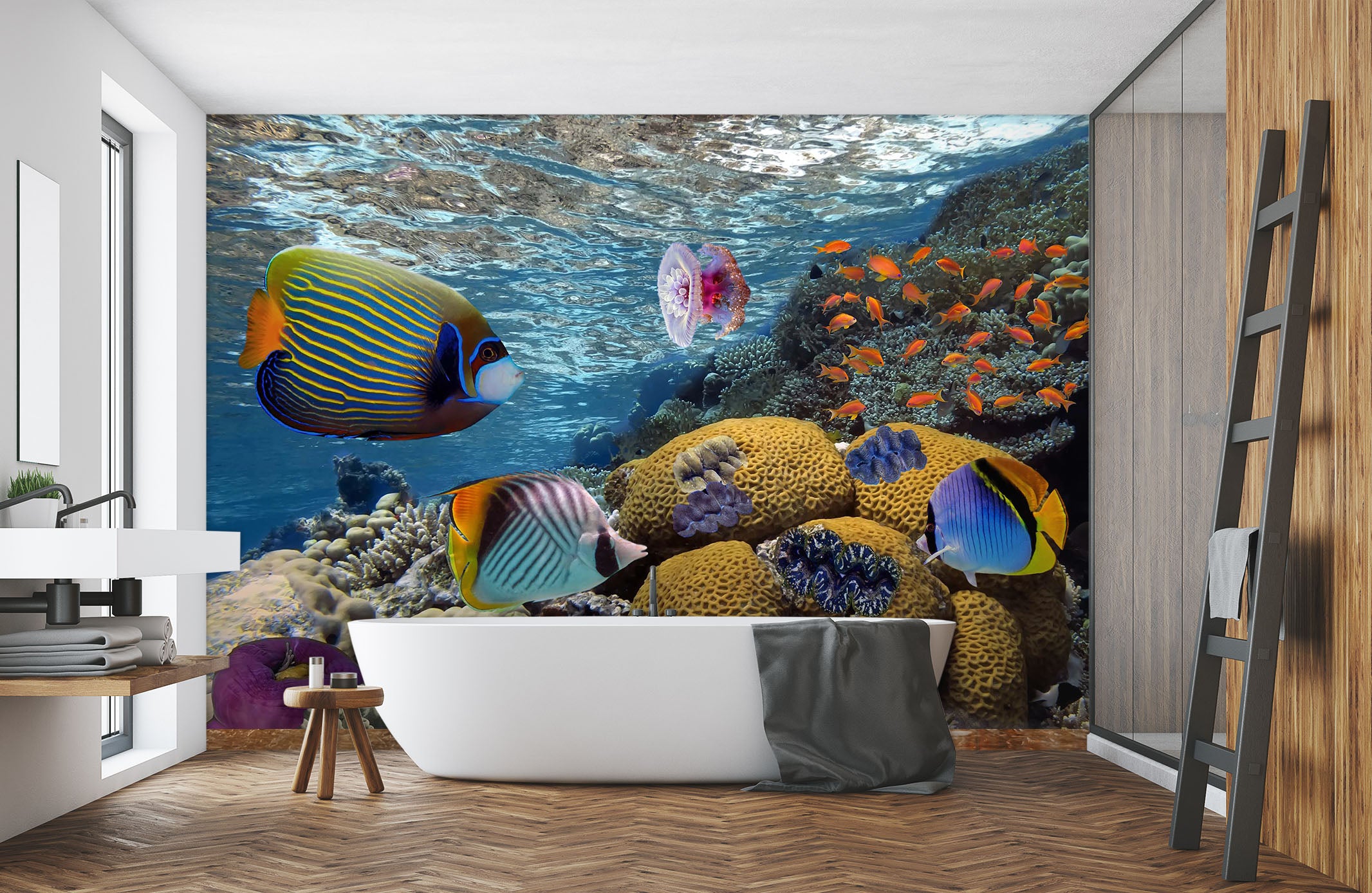 3D Submarine Fish 083 Wall Murals