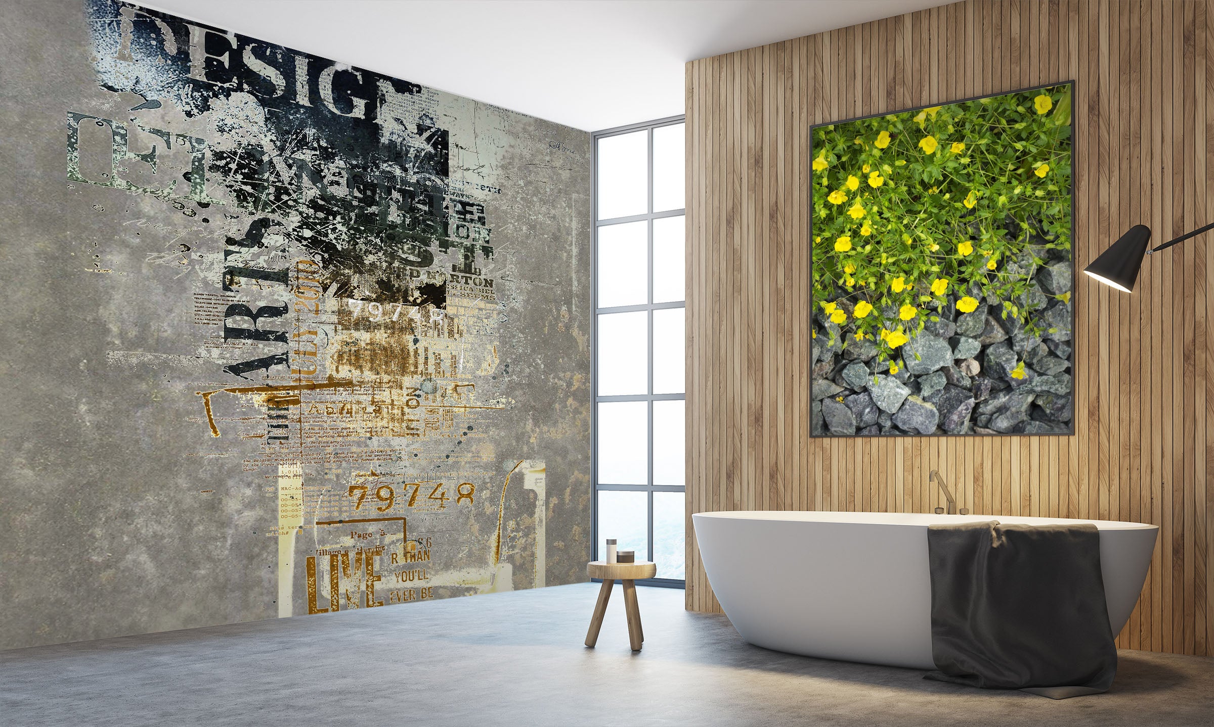 3D Letter Shabby Graffiti 103 Wall Murals